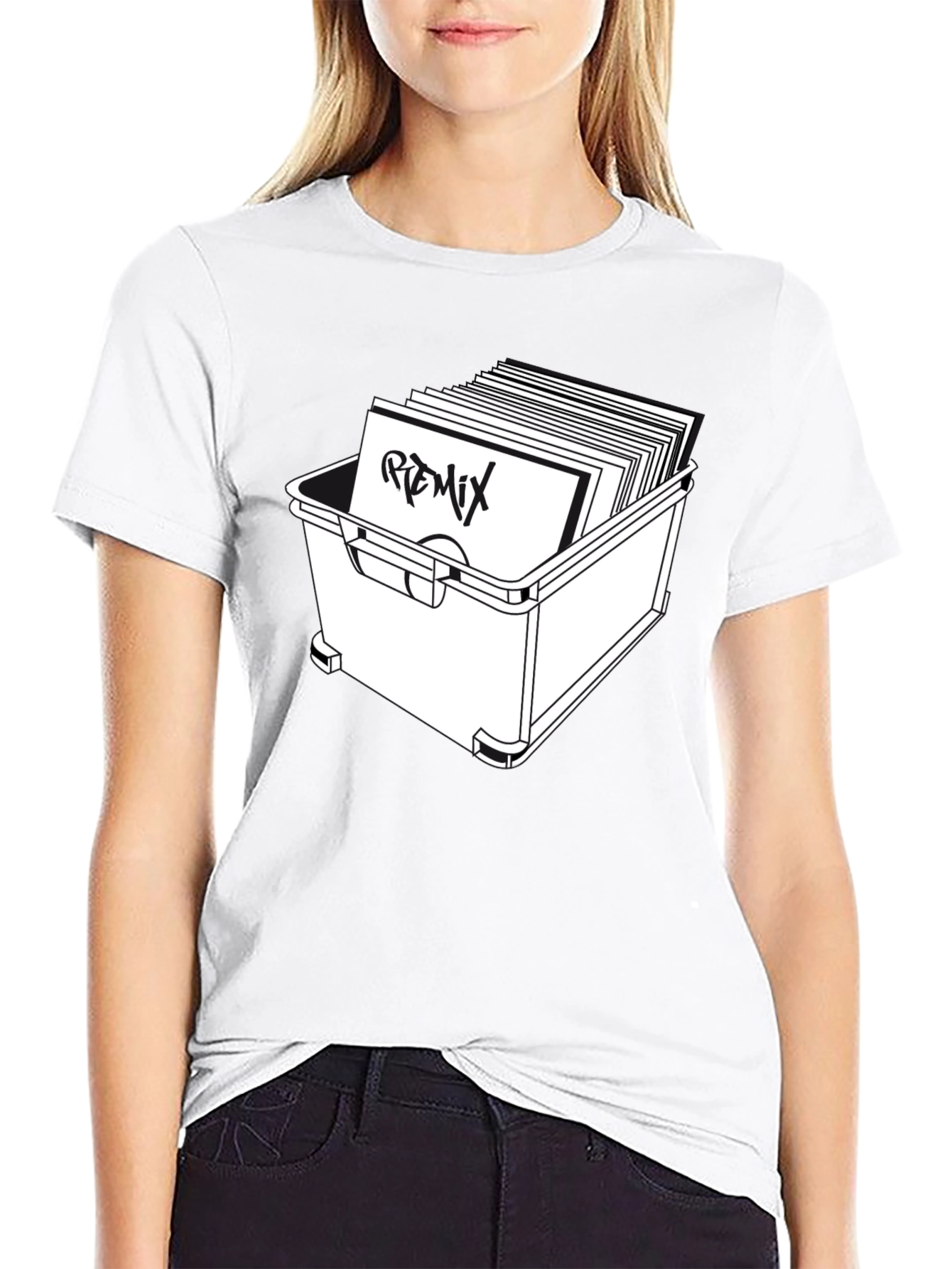 Vinyl Remix T-Shirt - Black Graphic Tee