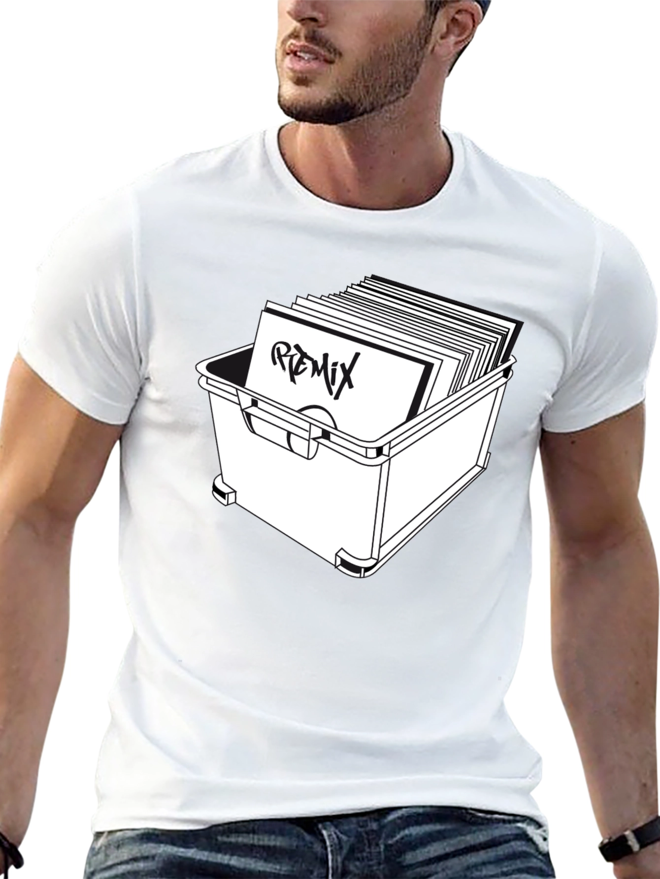 Vinyl Remix T-Shirt - Black Graphic Tee