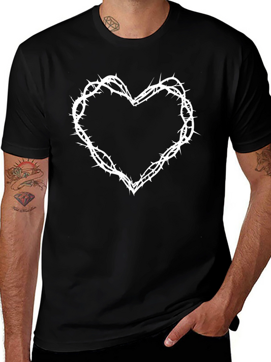 Thorn Heart Graphic Tee - Edgy Style