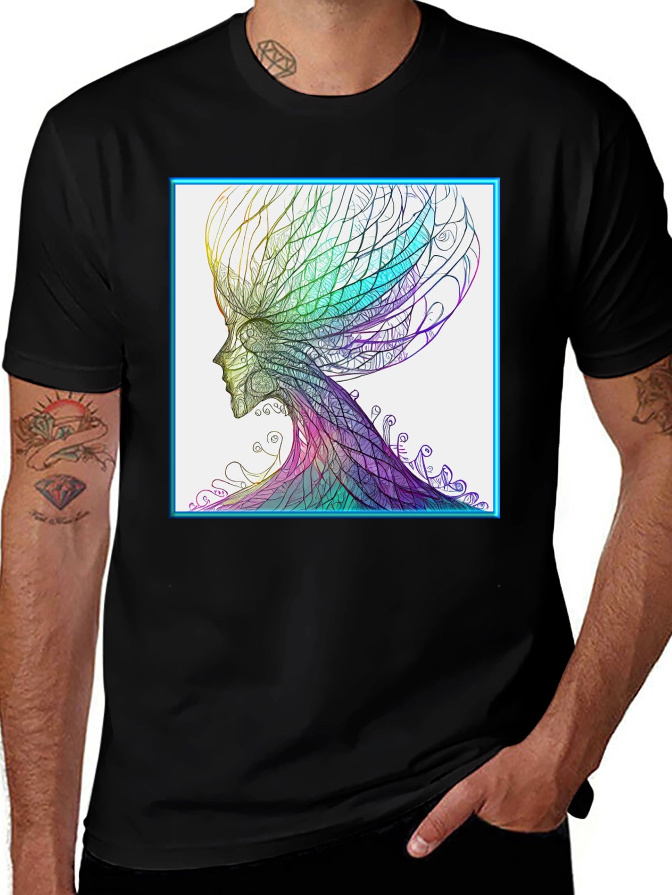 Abstract Psychedelic Art Print T-Shirt