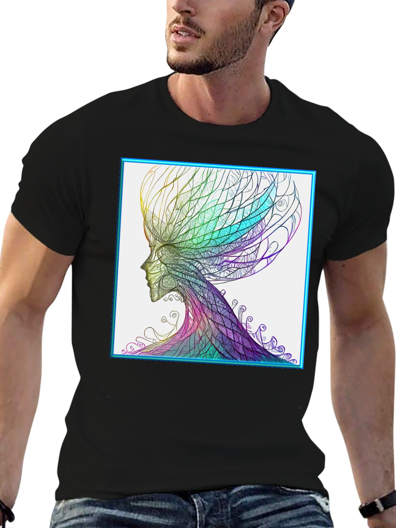 Abstract Psychedelic Art Print T-Shirt
