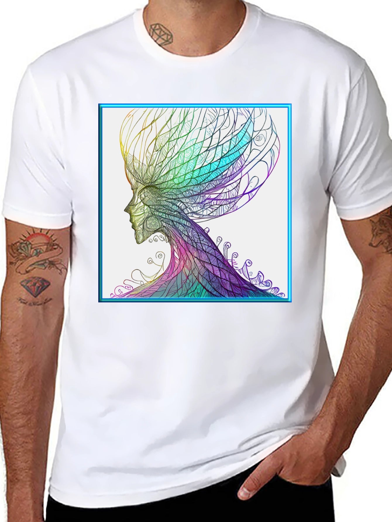 Abstract Psychedelic Art Print T-Shirt