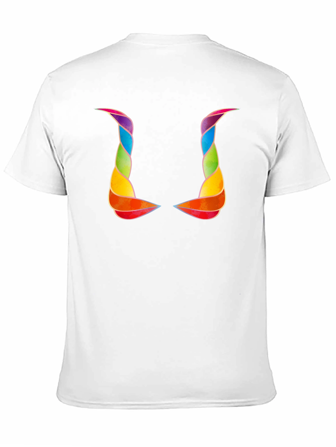 Rainbow Horns Graphic Black T-Shirt