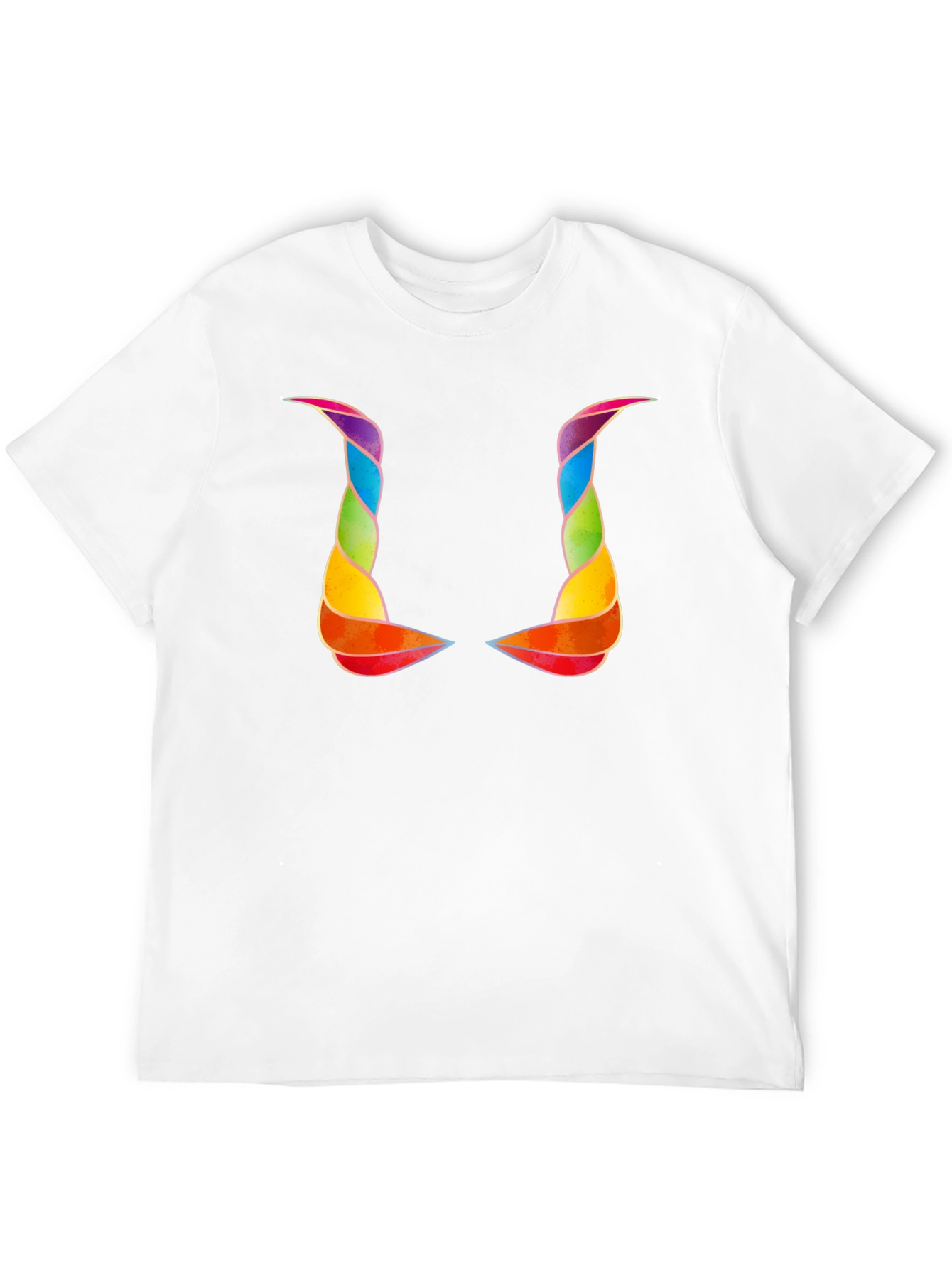 Rainbow Horns Graphic Black T-Shirt