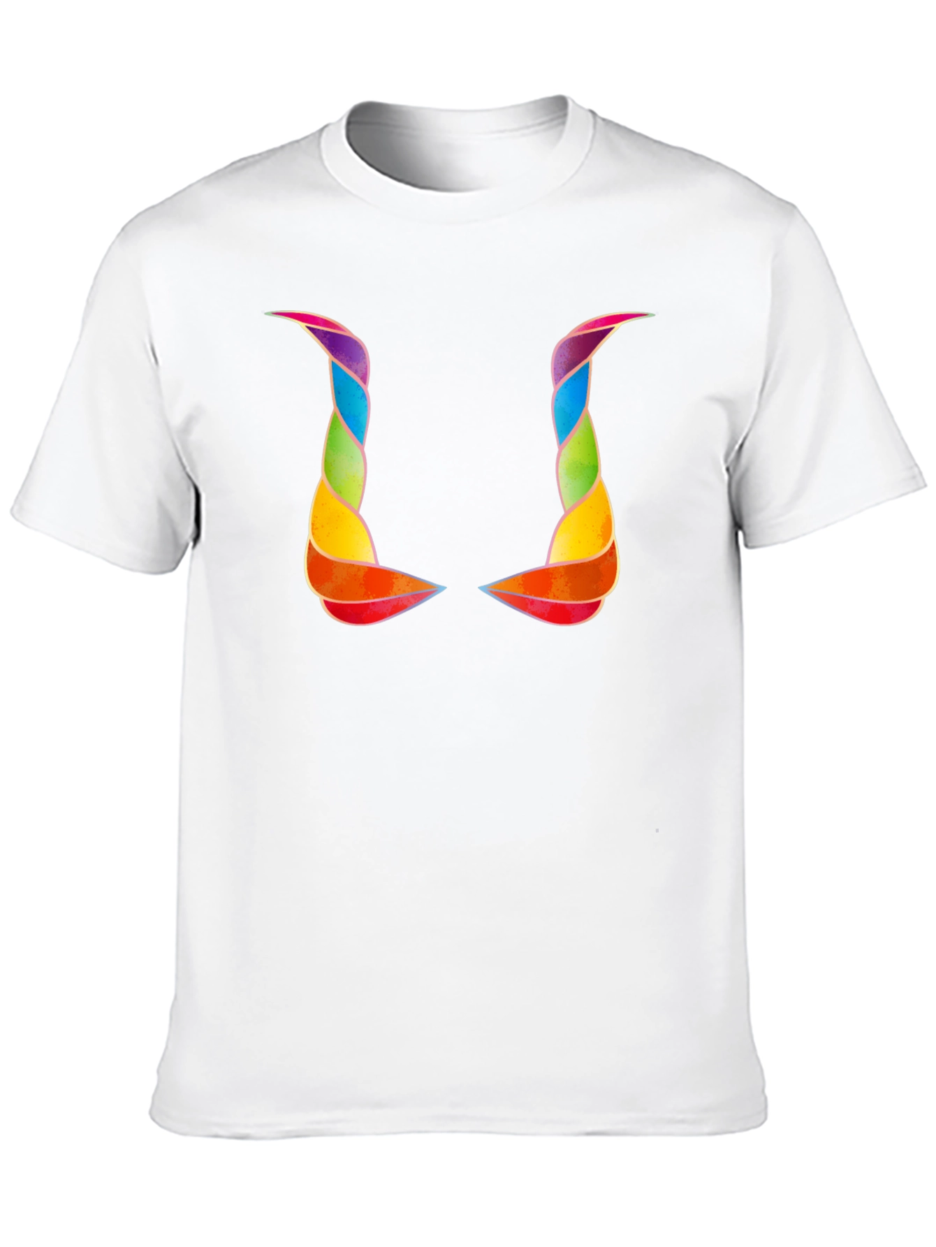 Rainbow Horns Graphic Black T-Shirt