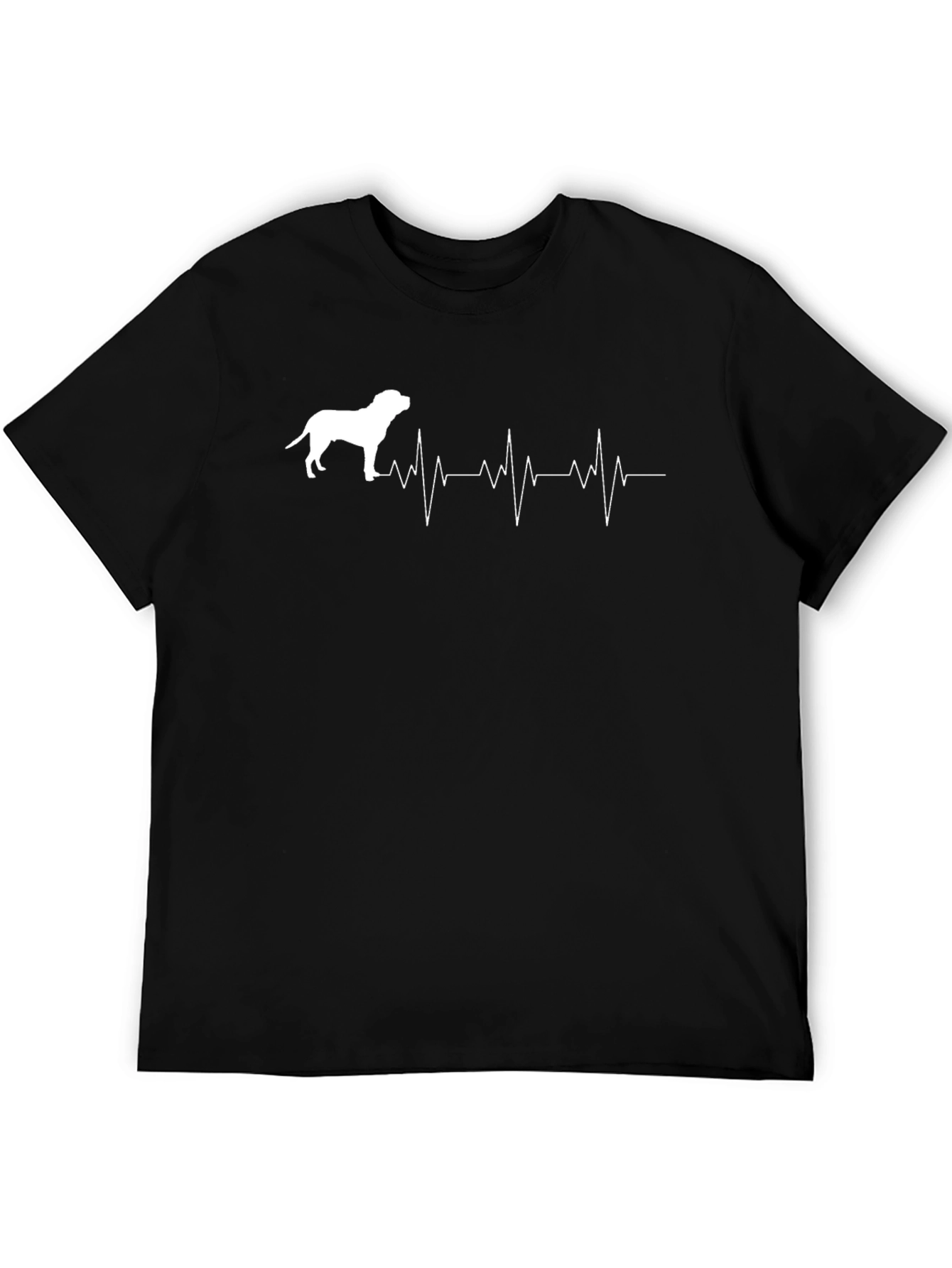 Dog Heartbeat T-Shirt - Black