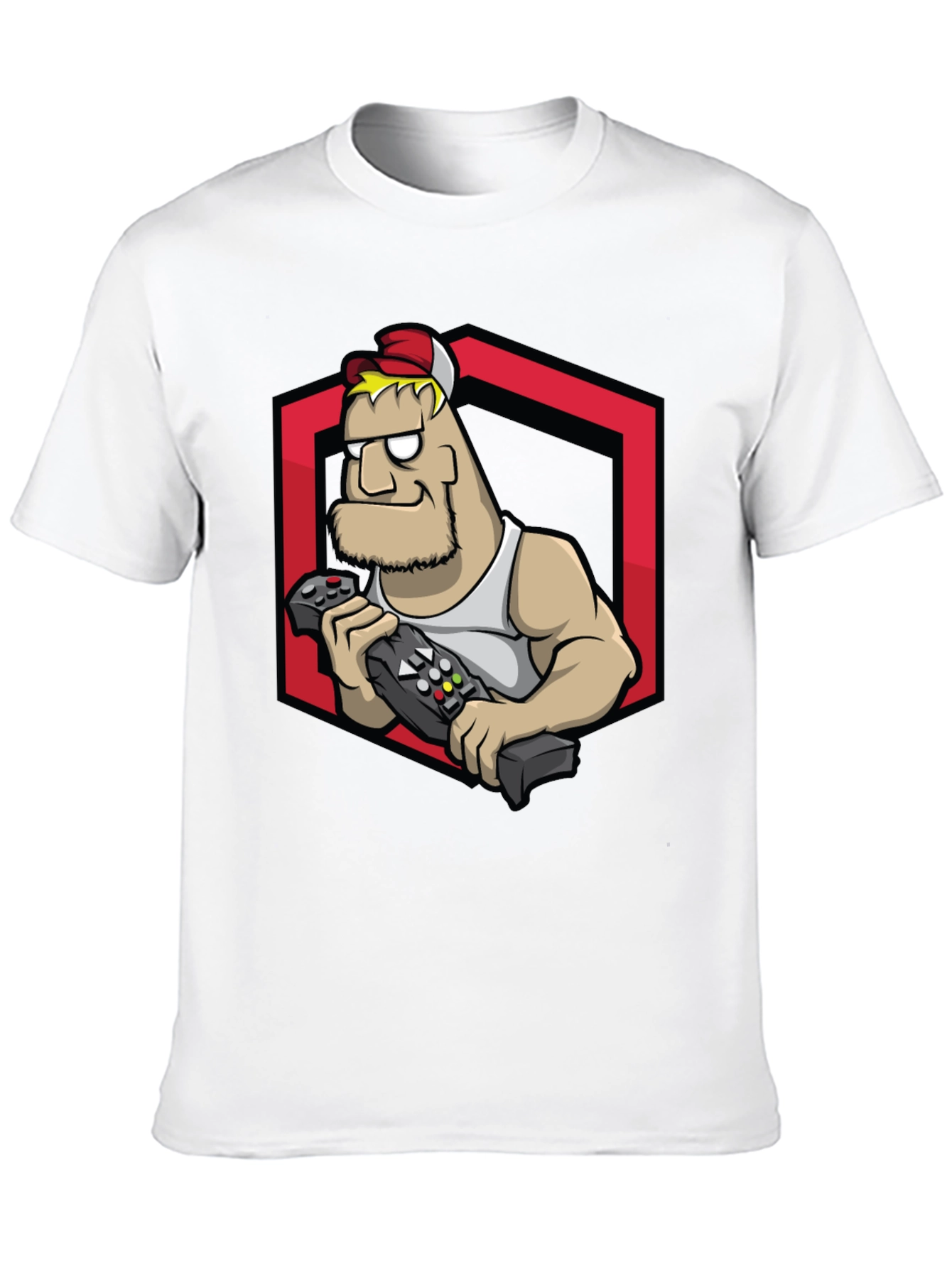Gamer Dude Graphic Tee - Black Cotton T-Shirt