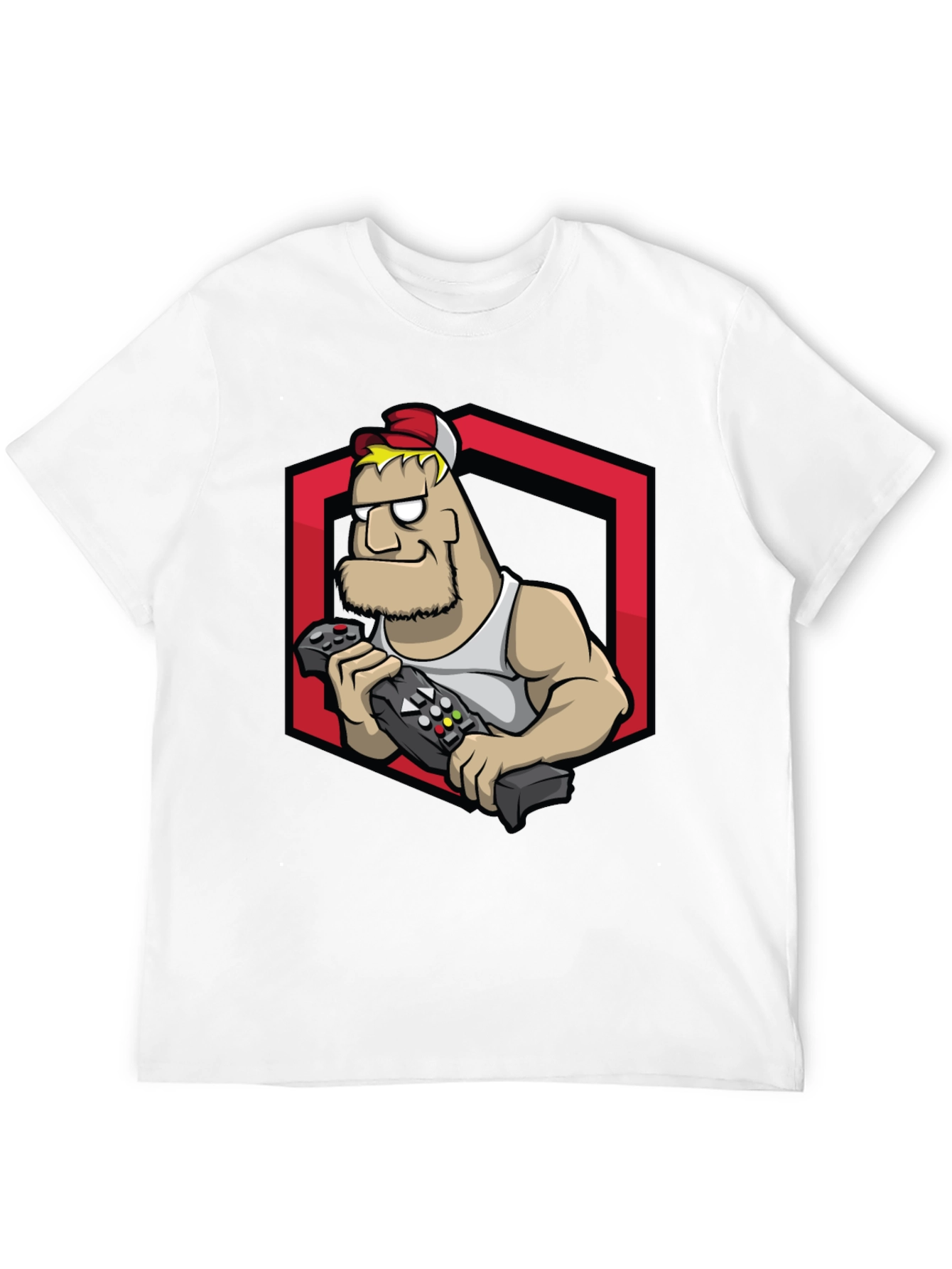 Gamer Dude Graphic Tee - Black Cotton T-Shirt