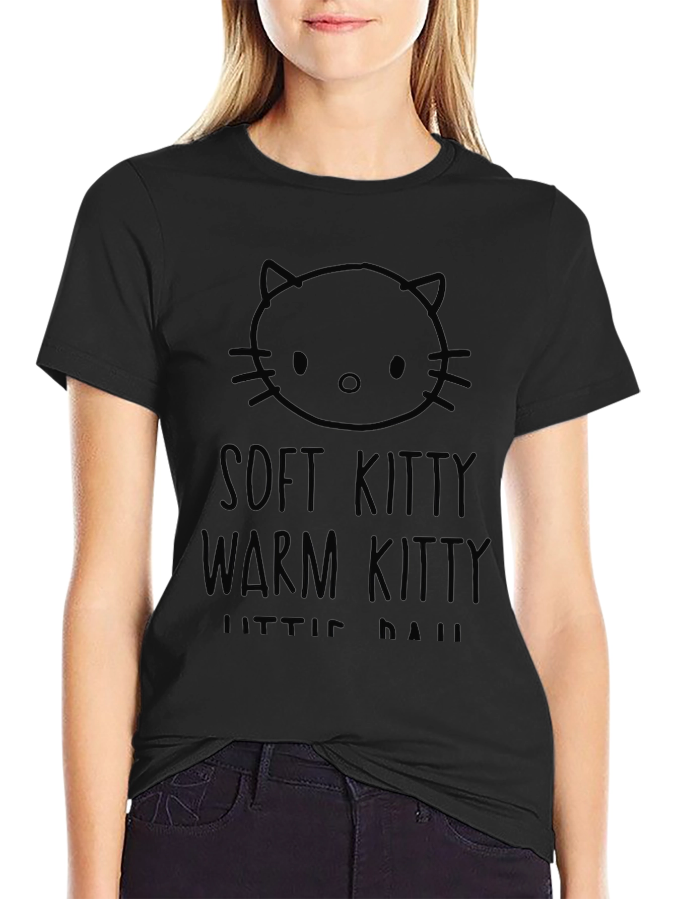 Soft Kitty Warm Kitty Black T-Shirt