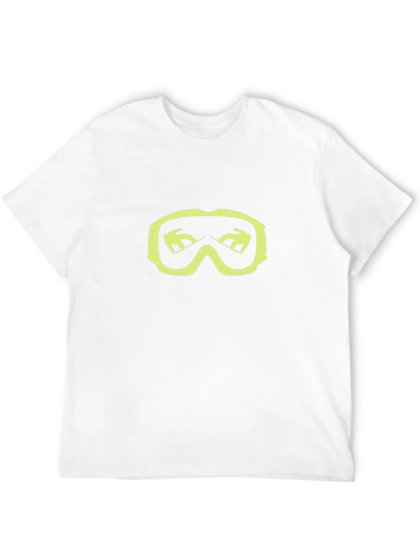 Cool Black T-Shirt with Snowboarder Goggle Graphic