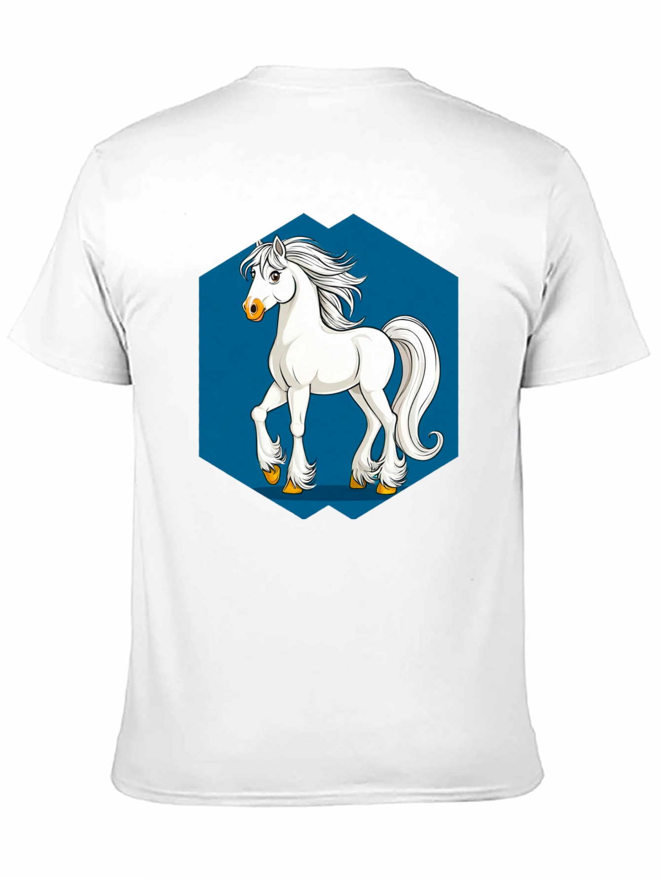 Horse Graphic Tee - Black Cotton T-Shirt