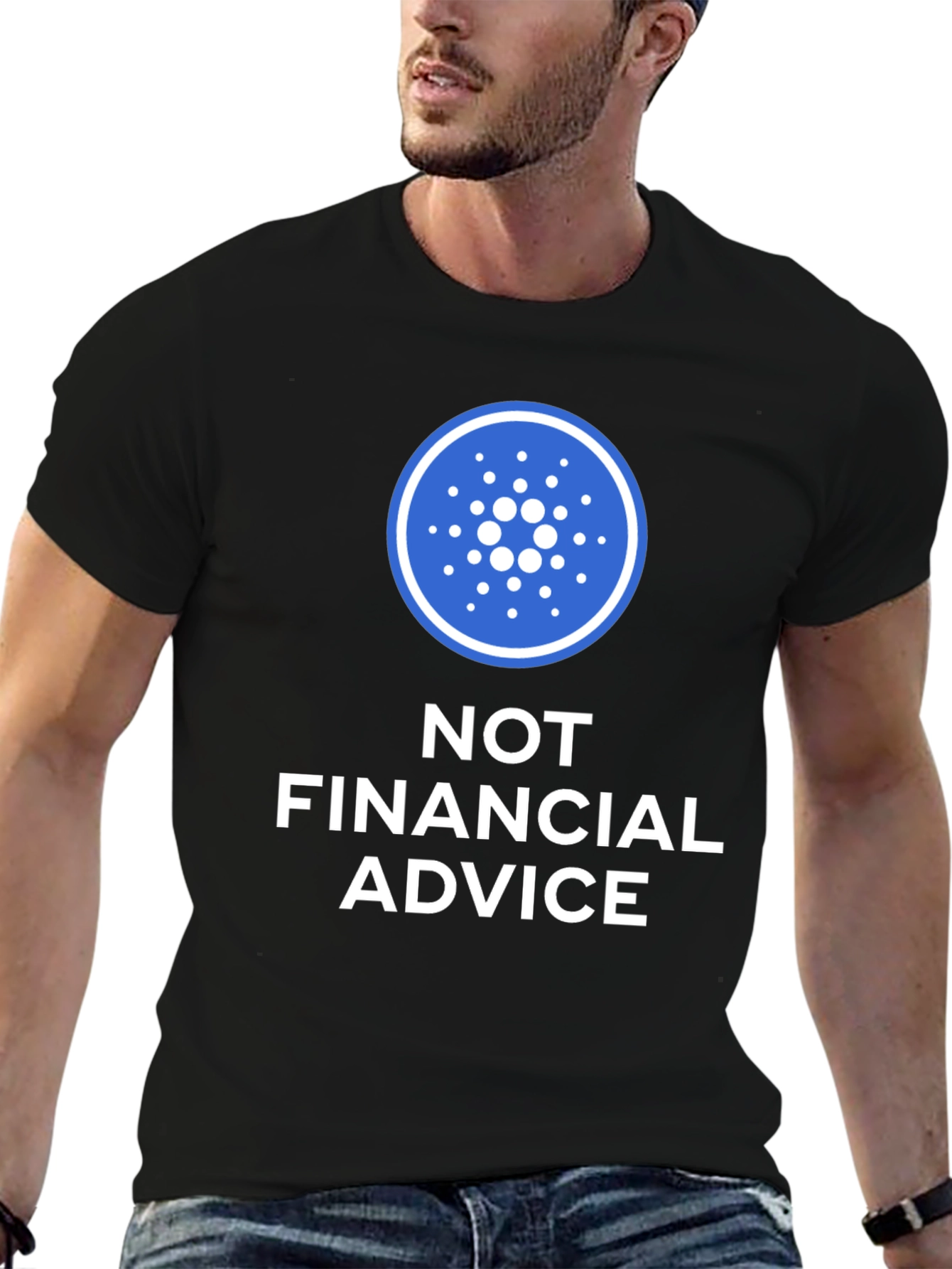 Cardano Crypto Not Financial Advice Black T-Shirt