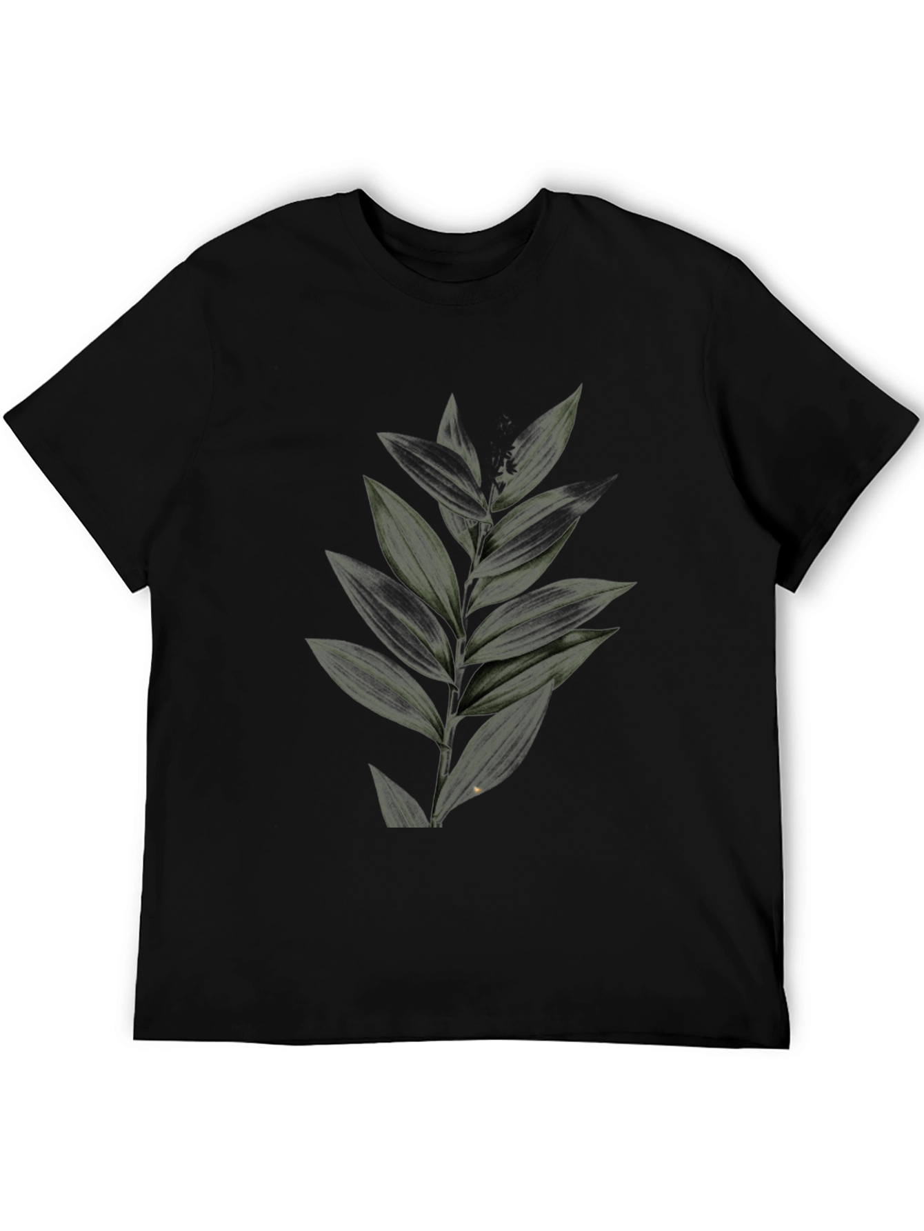 Botanical Print Black Tee
