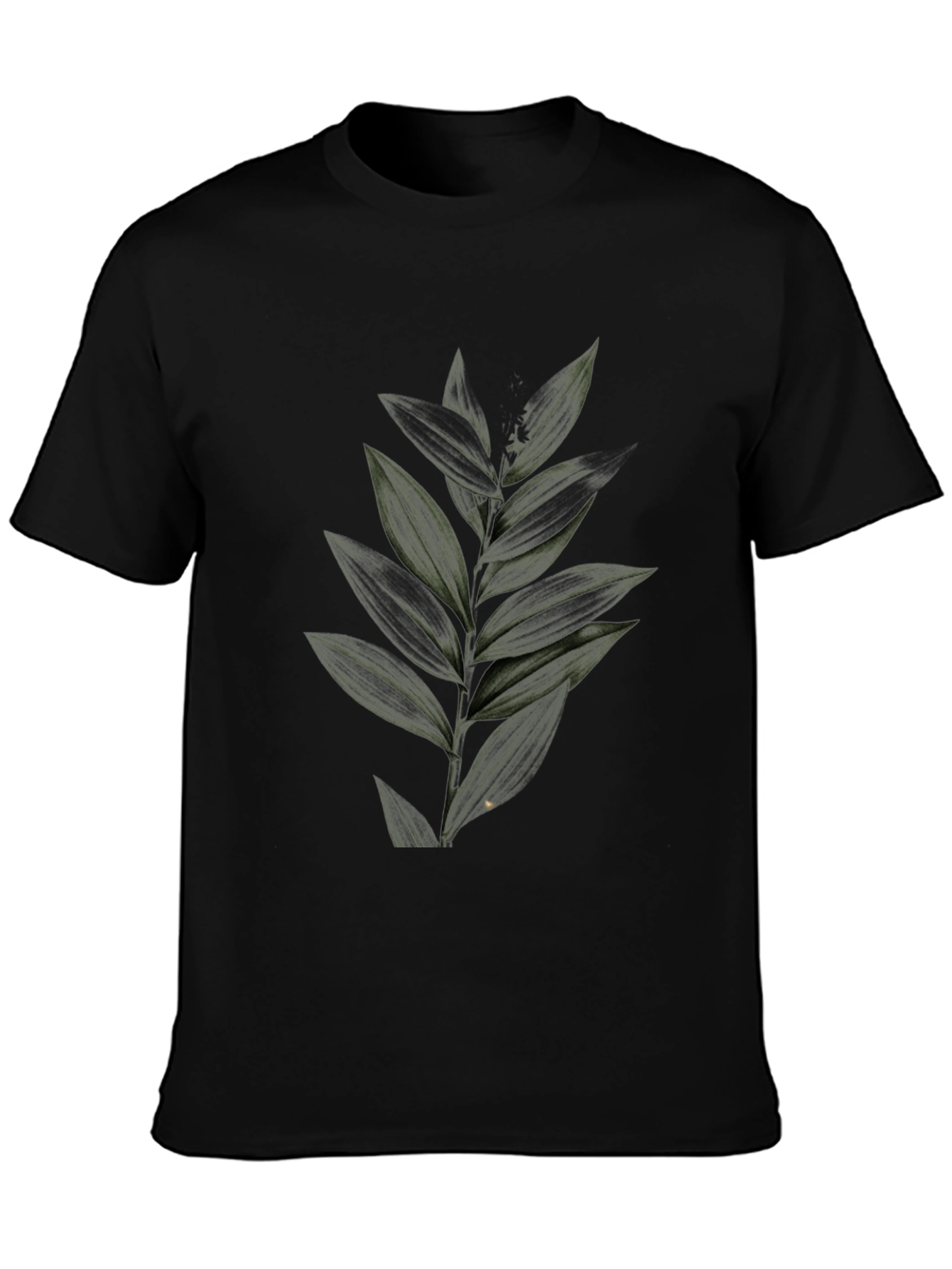 Botanical Print Black Tee
