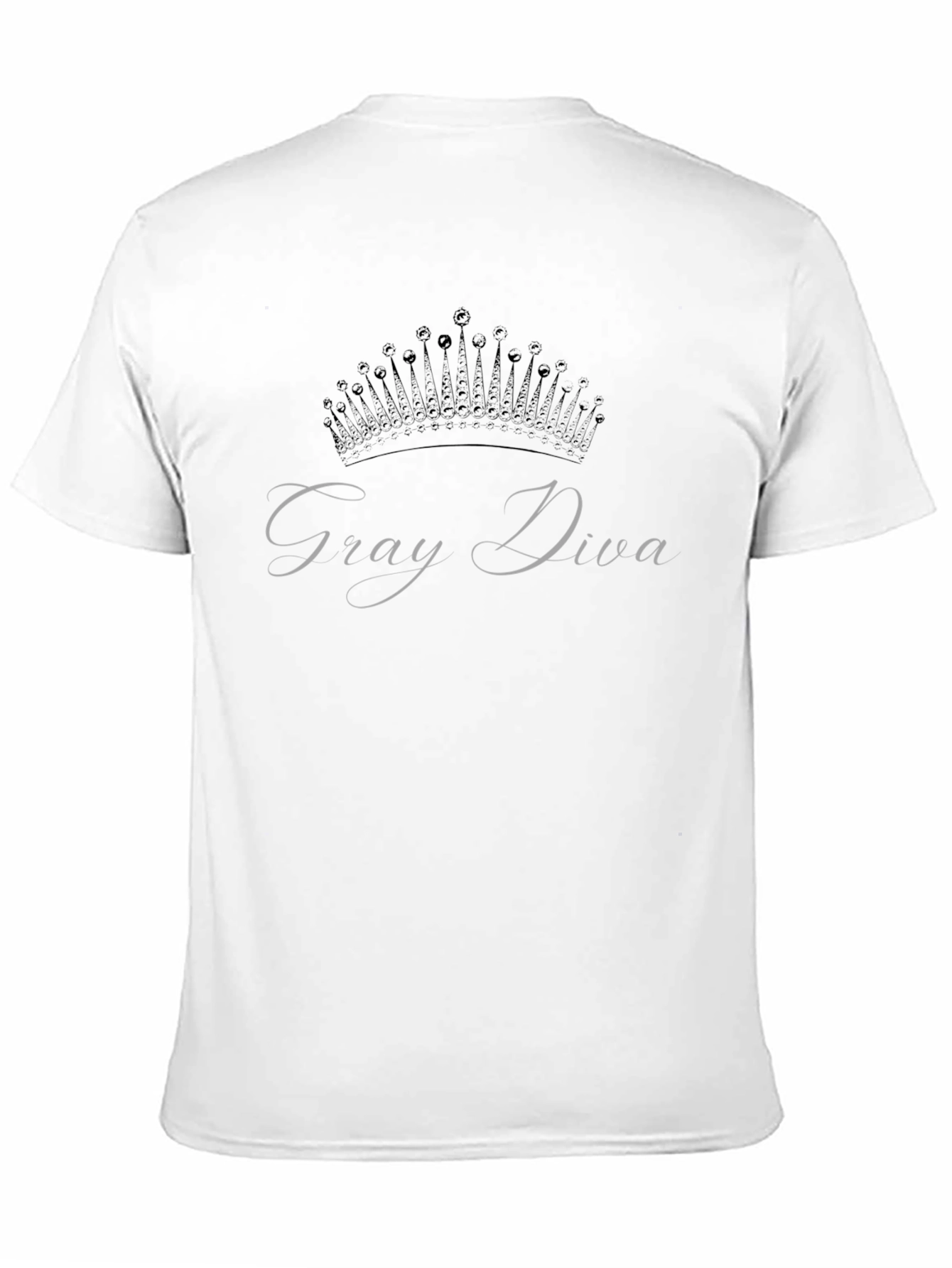 Gray Diva Crown T-Shirt - Stylish Mens Tee