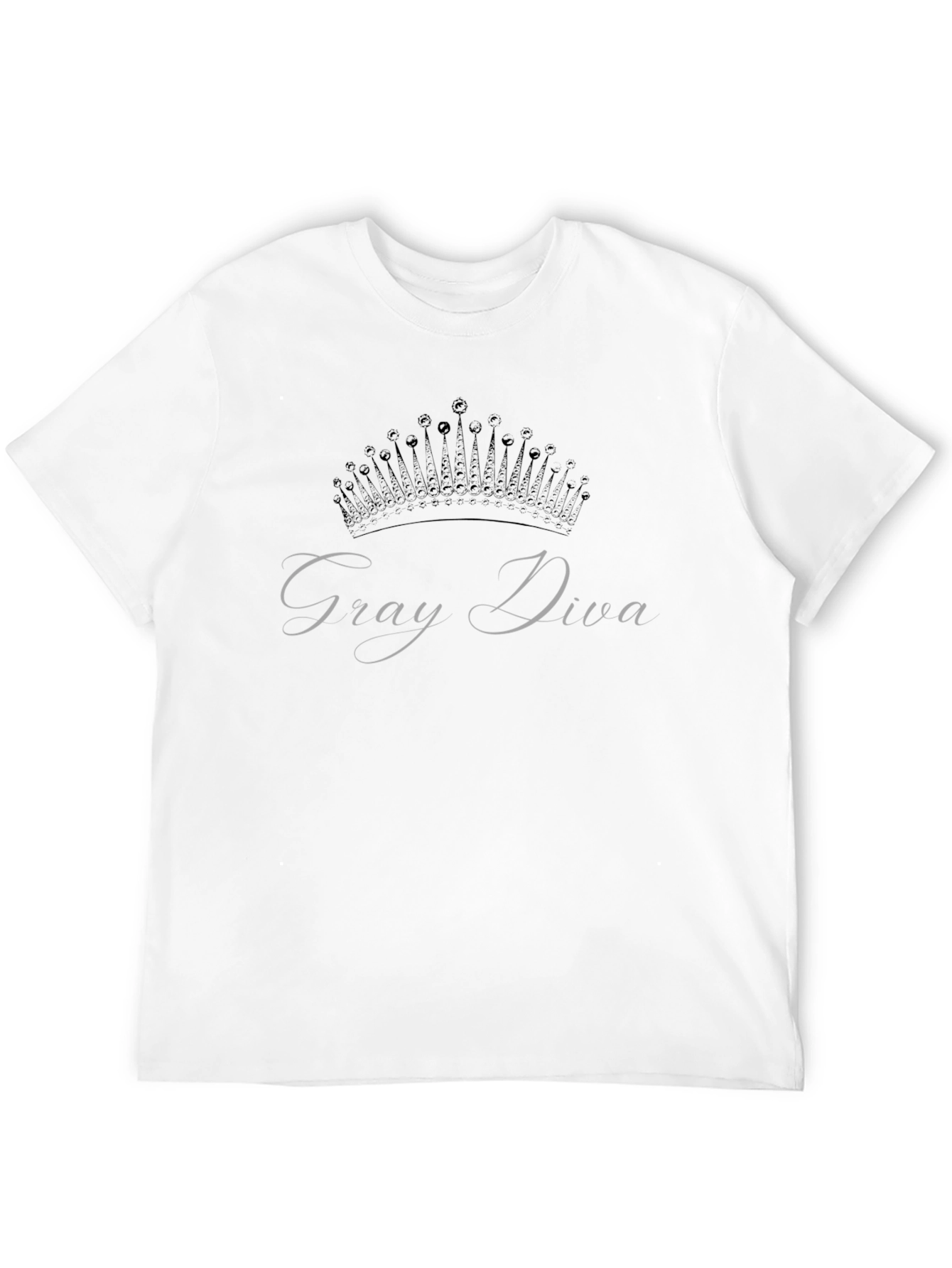 Gray Diva Crown T-Shirt - Stylish Mens Tee