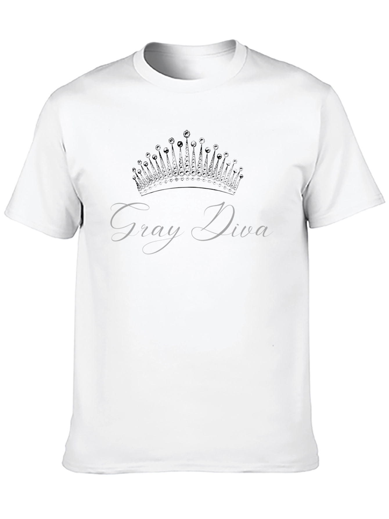 Gray Diva Crown T-Shirt - Stylish Mens Tee