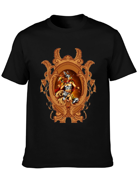 Valkyrie Framed Graphic T-Shirt - Black