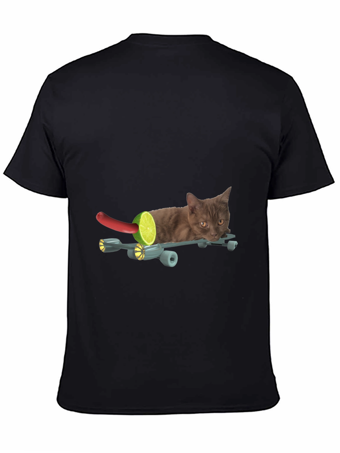 Funny Cat on Skateboard T-Shirt - Unique Graphic Tee