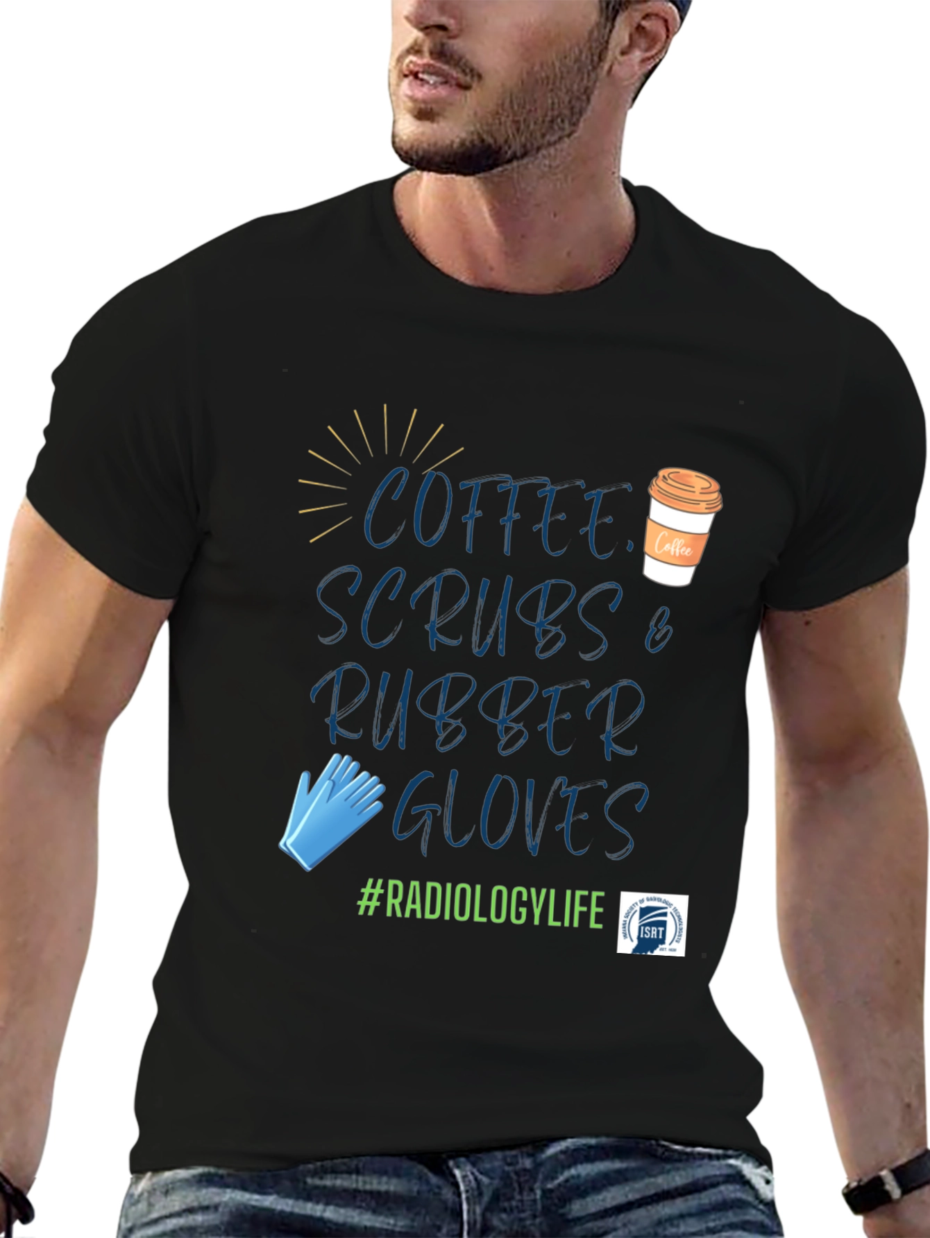Radiology Life Coffee Scrubs Gloves T-Shirt