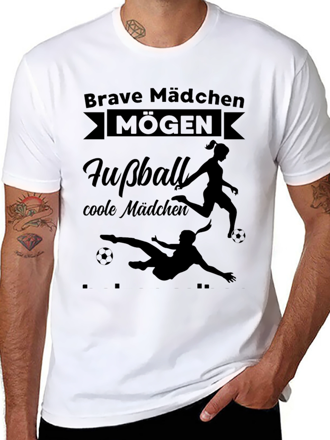 Brave Mädchen Mögen Fußball Graphic Tee