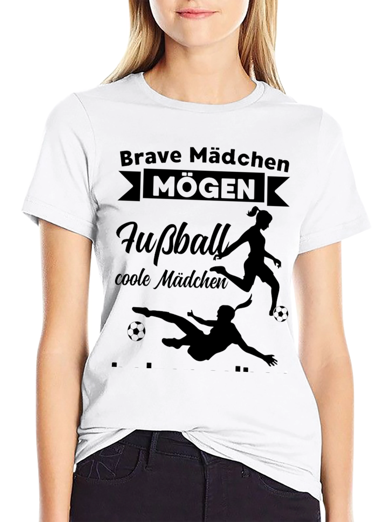 Brave Mädchen Mögen Fußball Graphic Tee