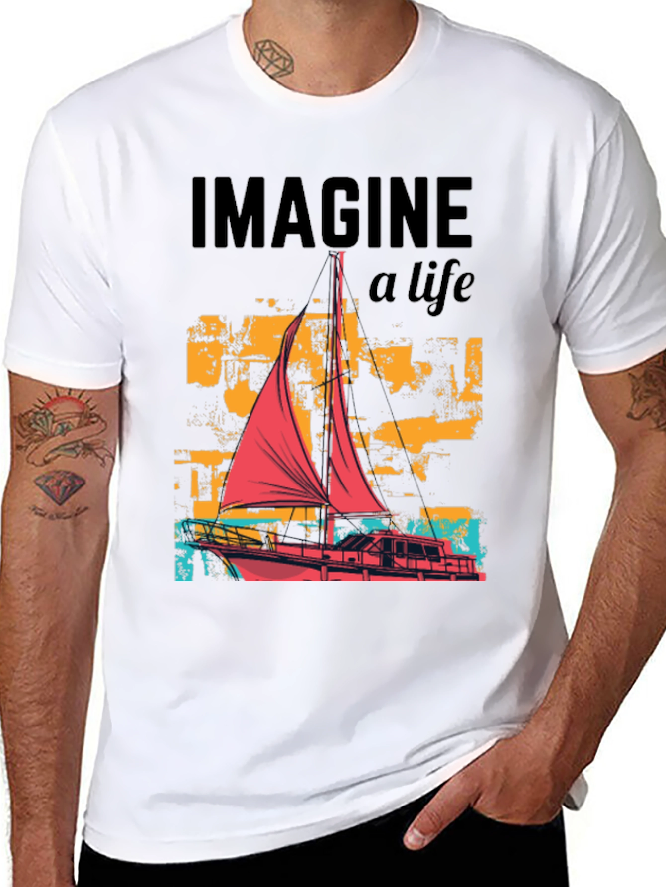 Imagine A Life Boat Graphic Tee