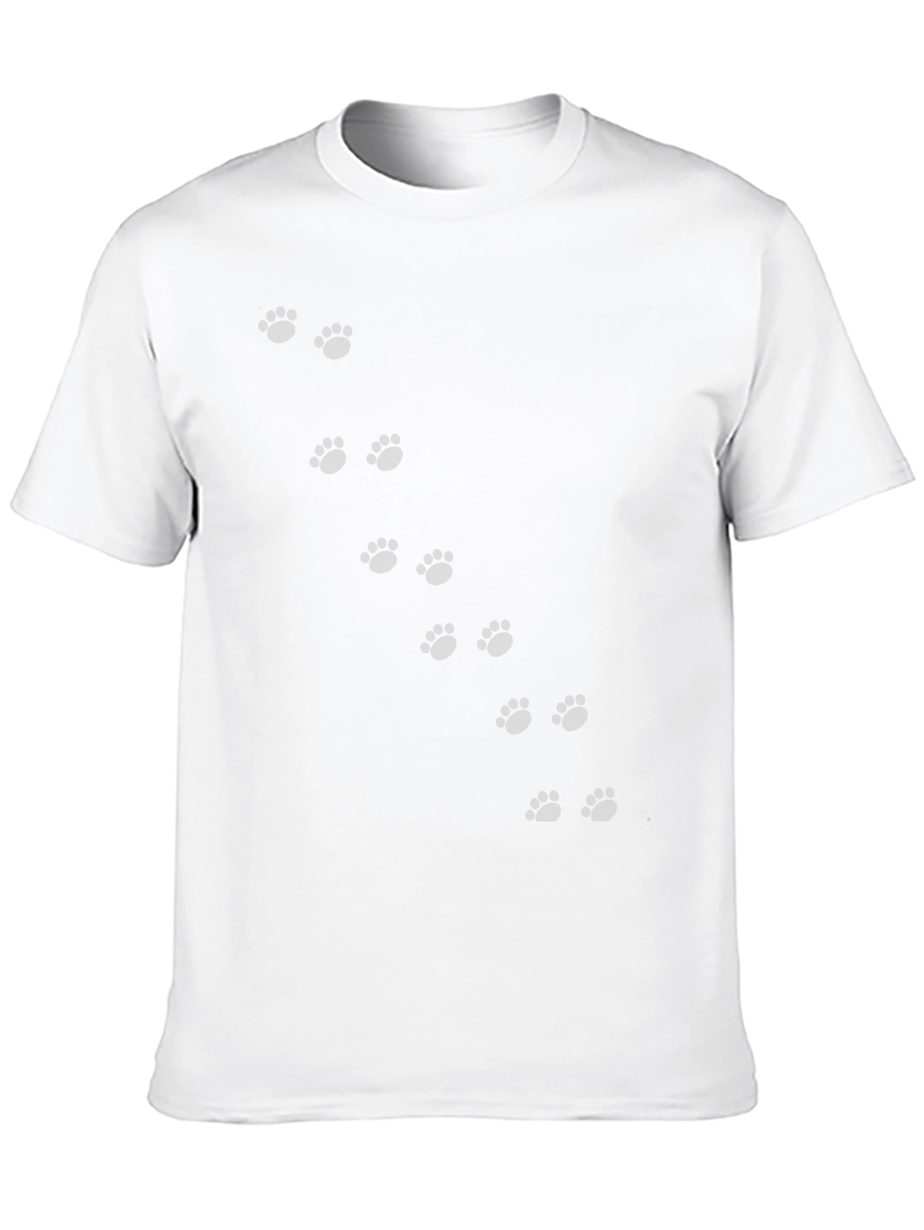 Black Paw Print Crew Neck T-Shirt