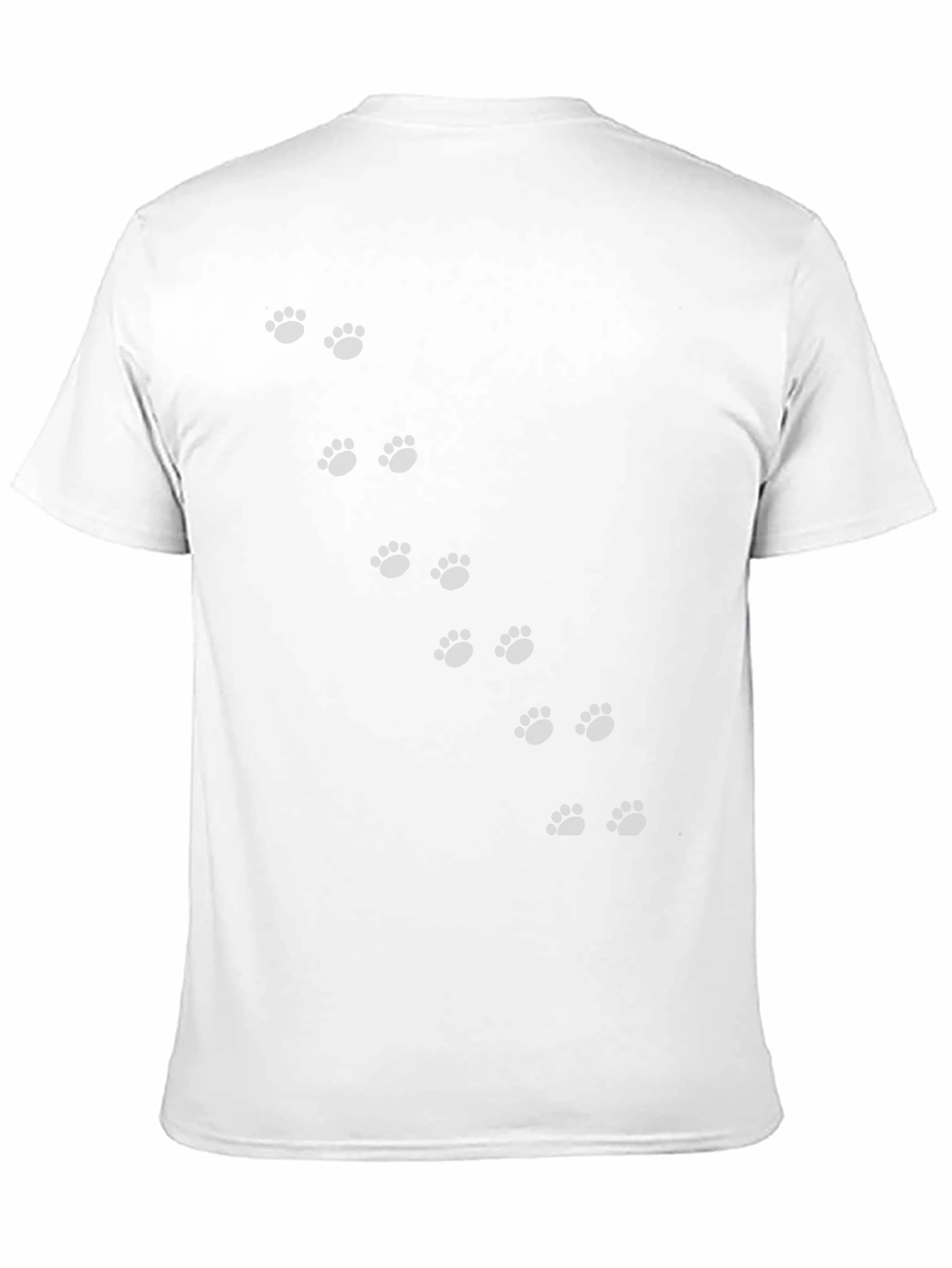 Black Paw Print Crew Neck T-Shirt