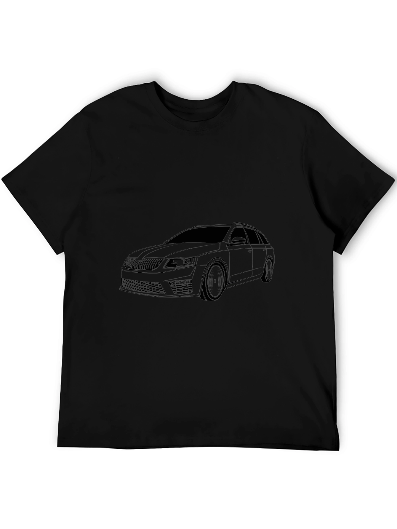 Black Car Outline Graphic T-Shirt
