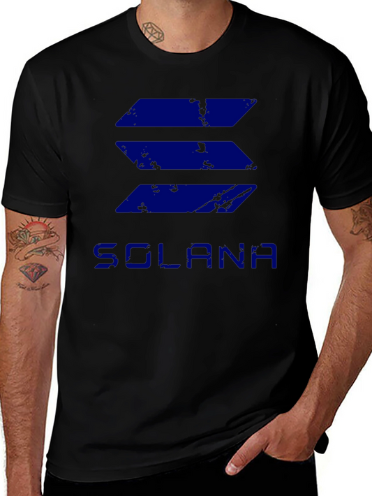 Solana Crypto T-Shirt - Black Graphic Tee
