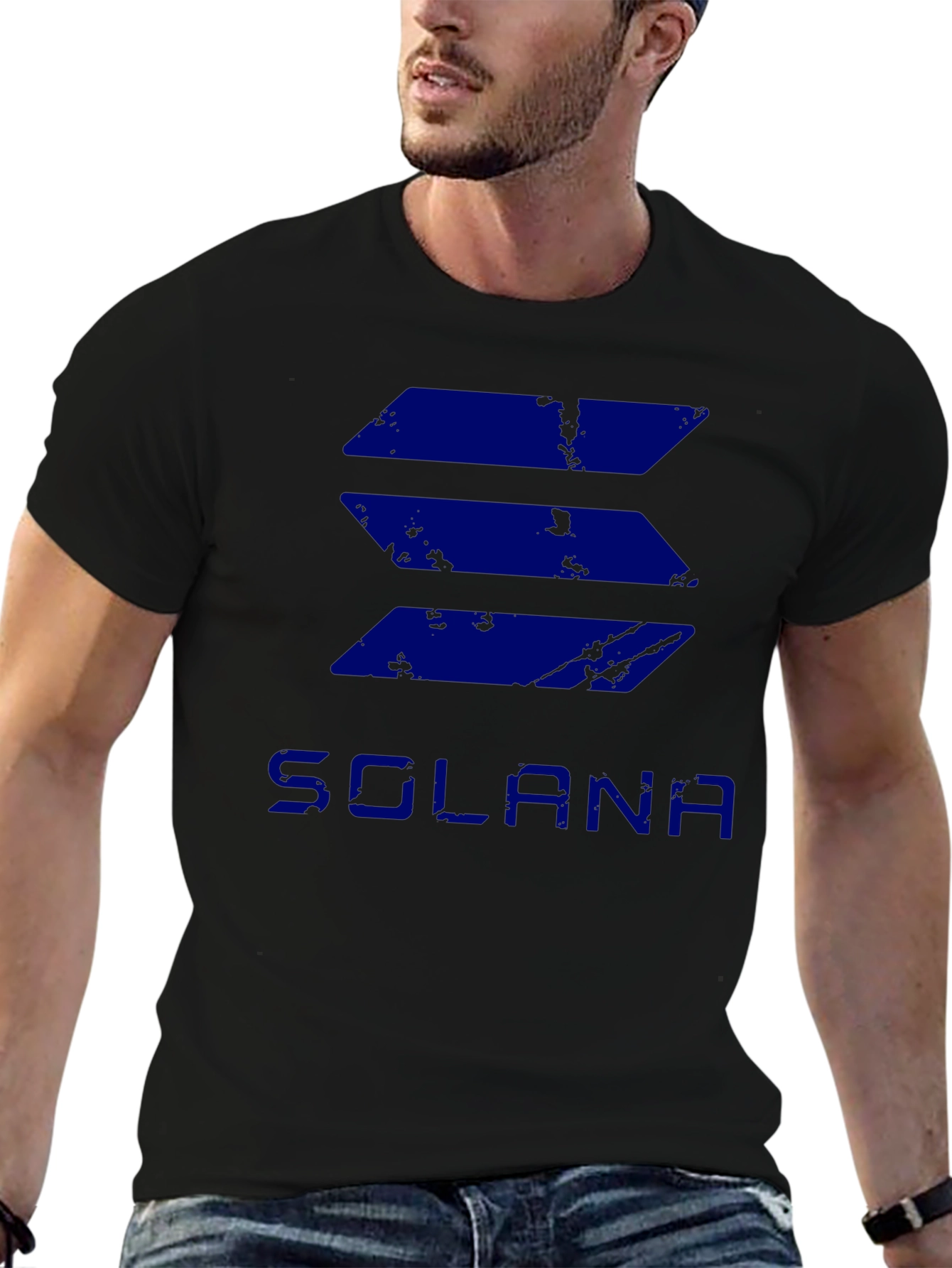 Solana Crypto T-Shirt - Black Graphic Tee