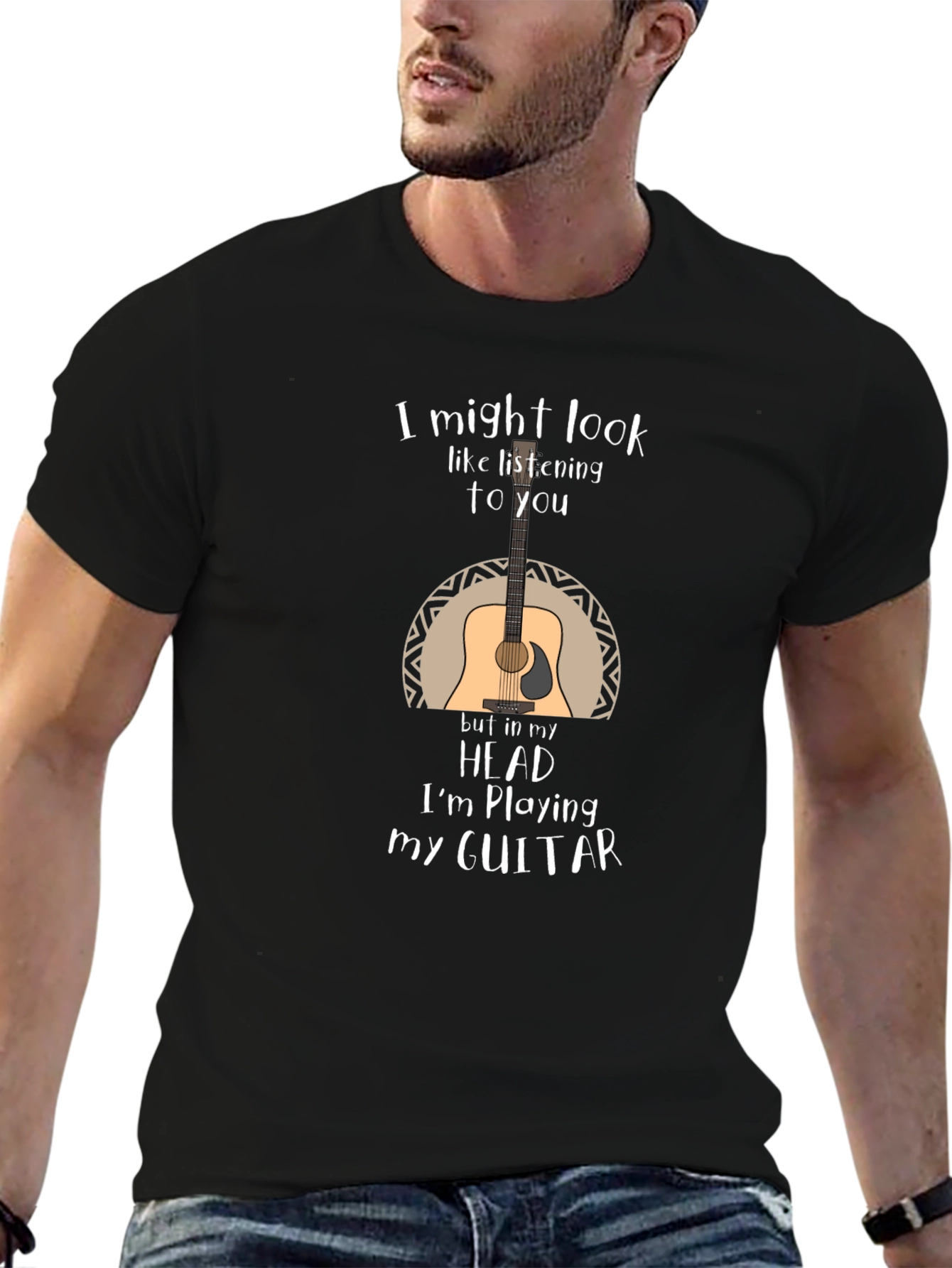 Guitar Player T-Shirt - Im Playing My Guitar