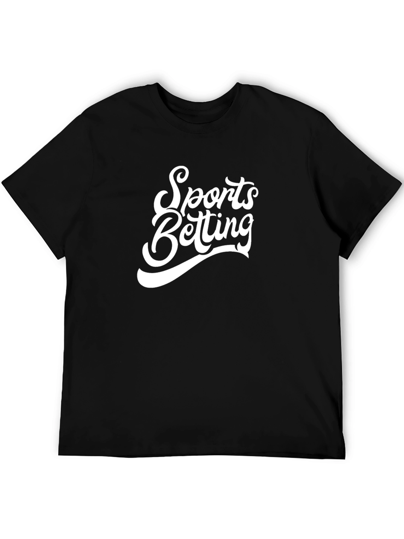Sports Betting Graphic Tee - Black Cotton T-Shirt