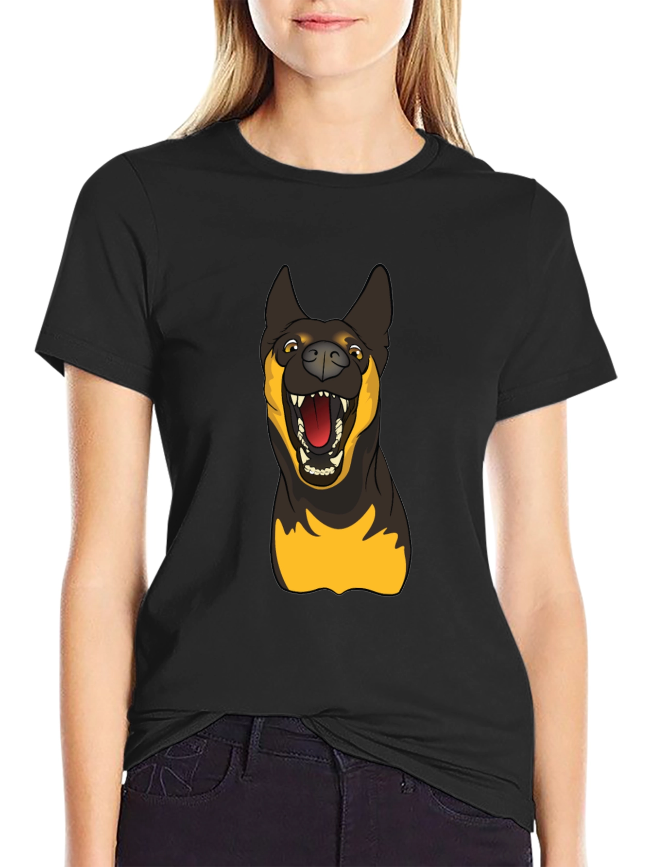 Dog Graphic Black T-Shirt