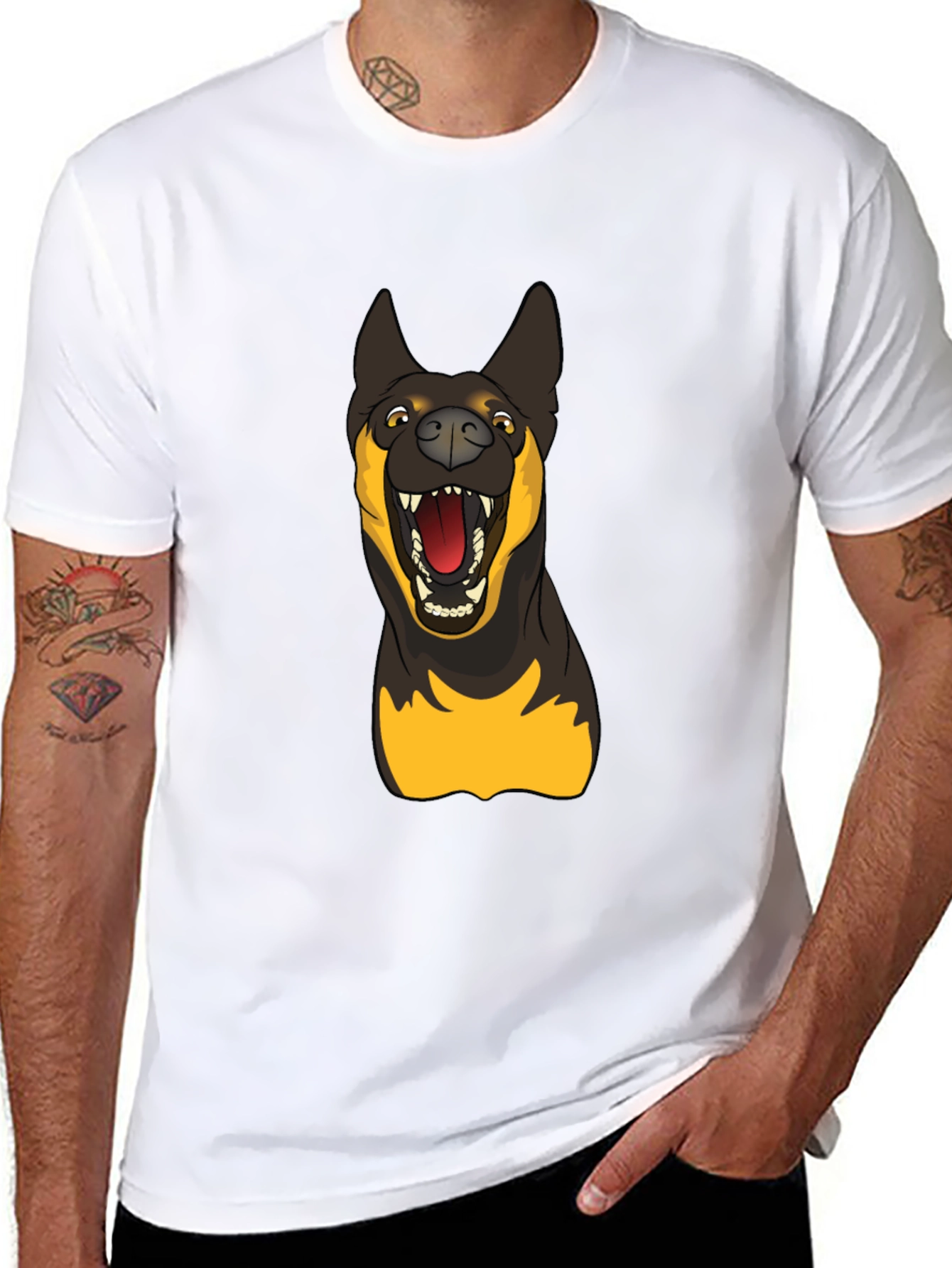 Dog Graphic Black T-Shirt