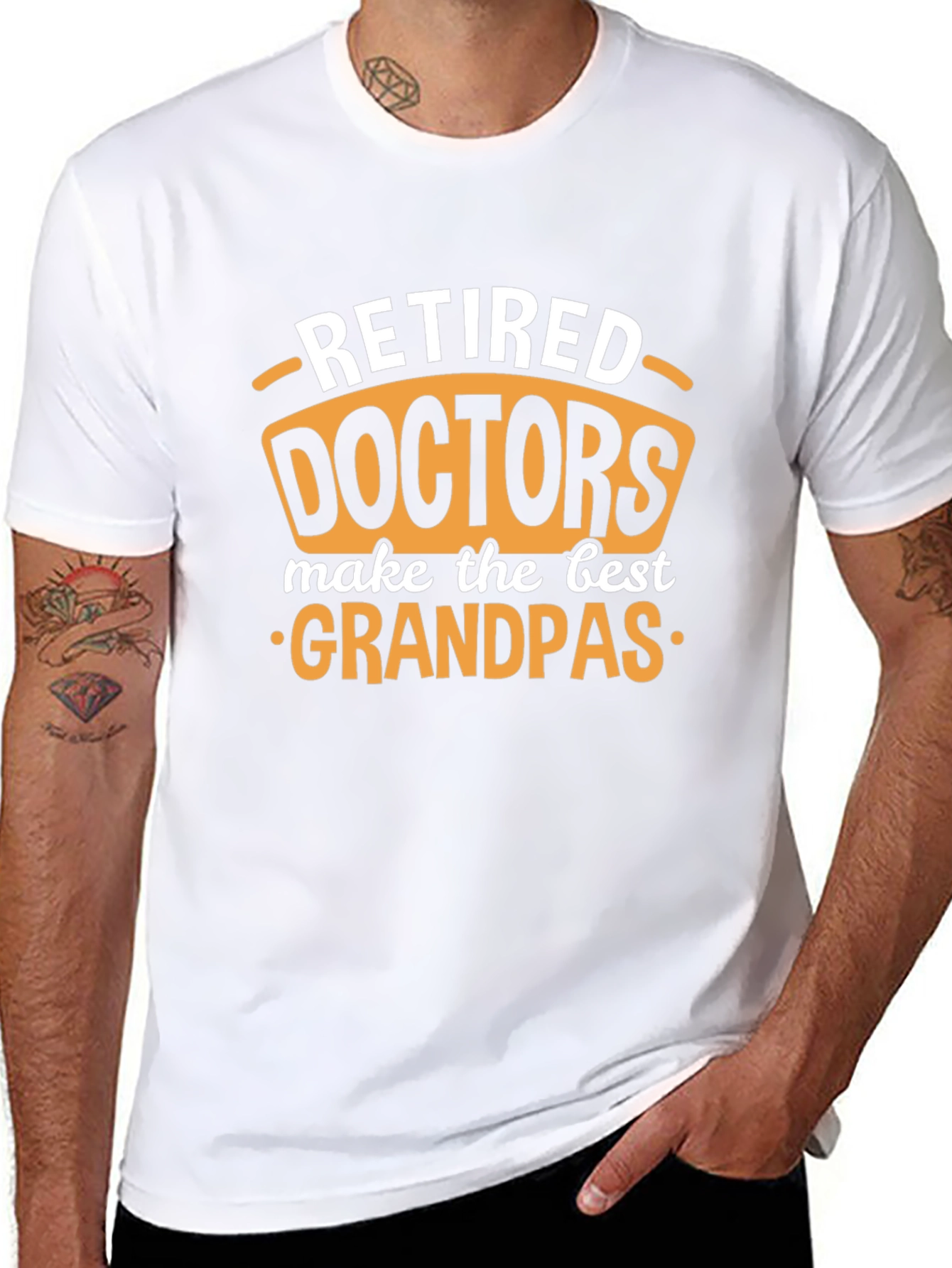 Retired Doctors Make Best Grandpas Black T-Shirt