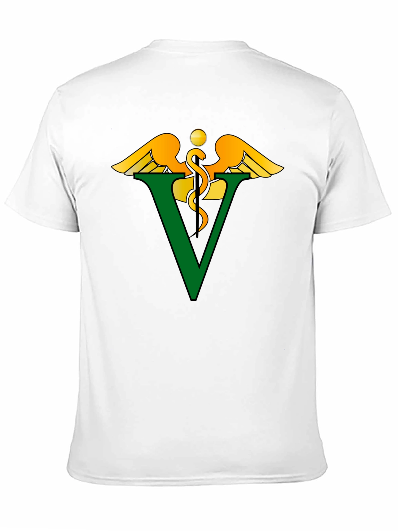 Veterinary Caduceus Symbol Black T-Shirt