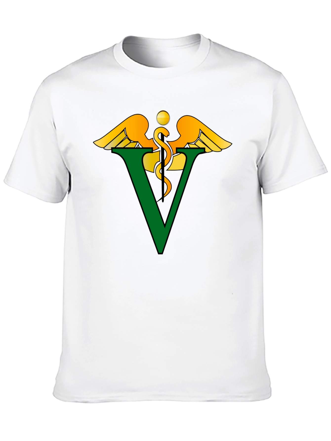 Veterinary Caduceus Symbol Black T-Shirt