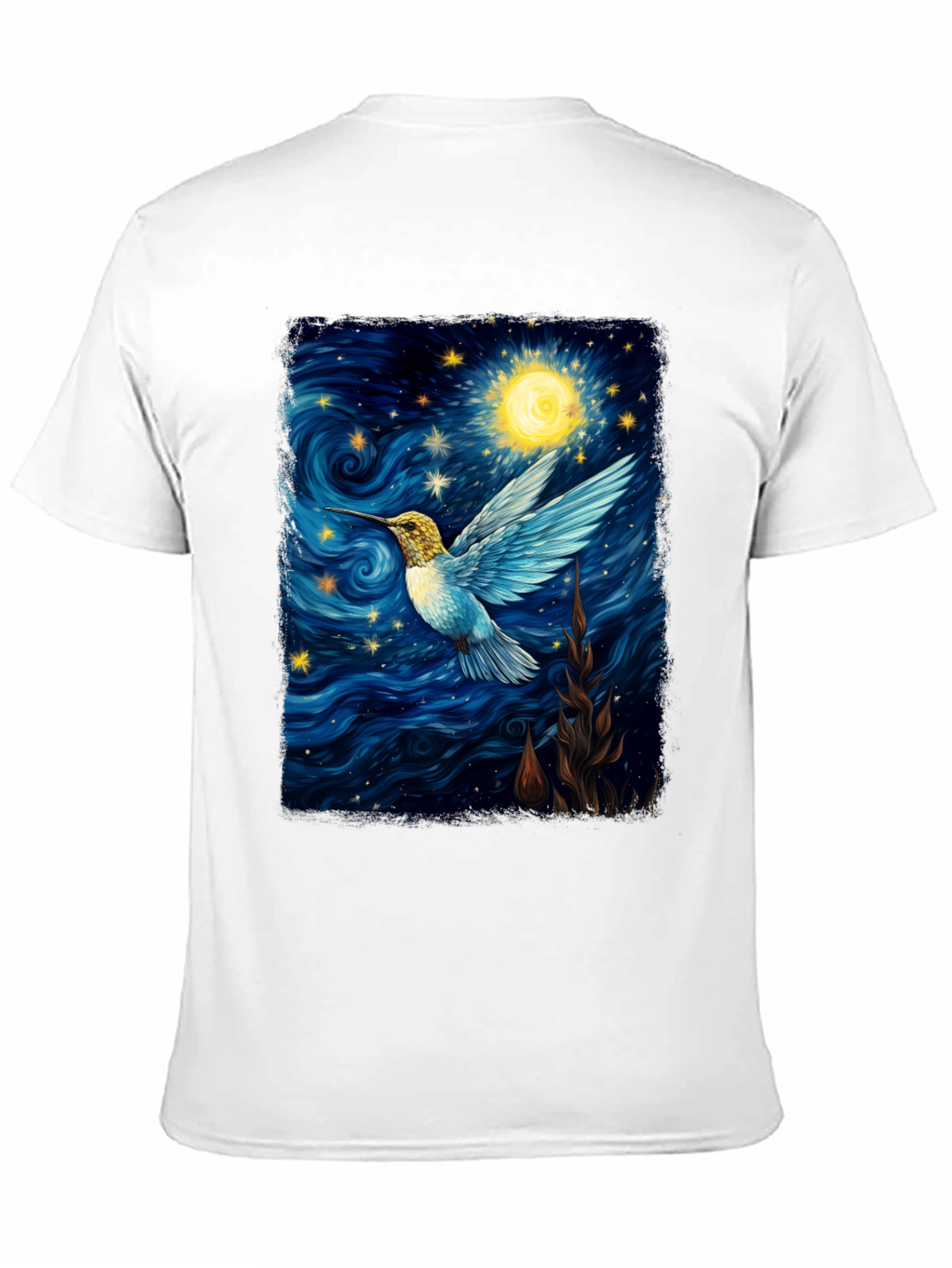 Starry Night Hummingbird Graphic Tee