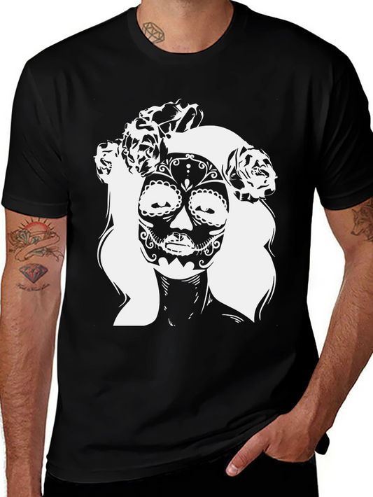 Sugar Skull T-Shirt - Day of the Dead Floral