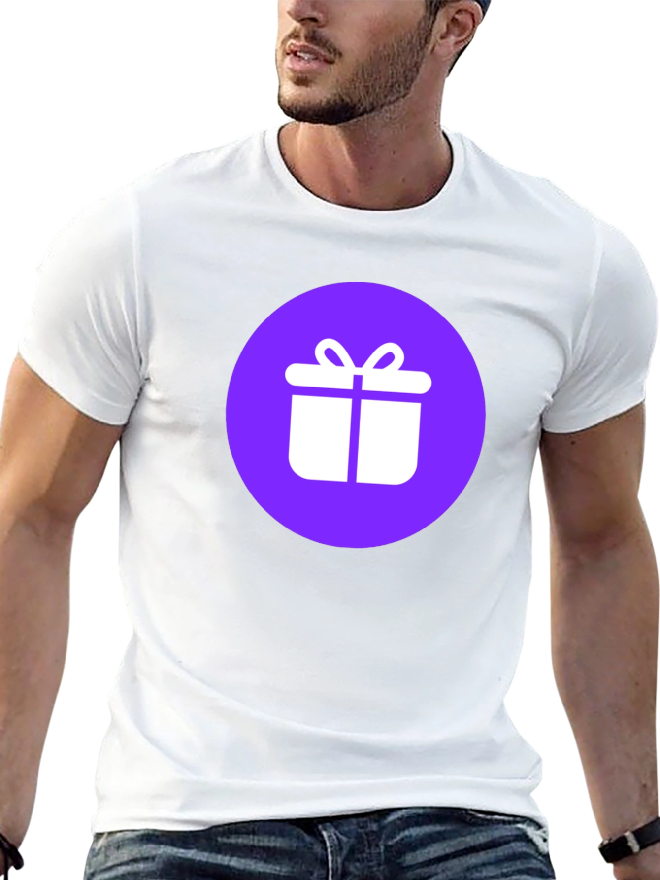 Gift Icon Tee - Black Cotton Blend
