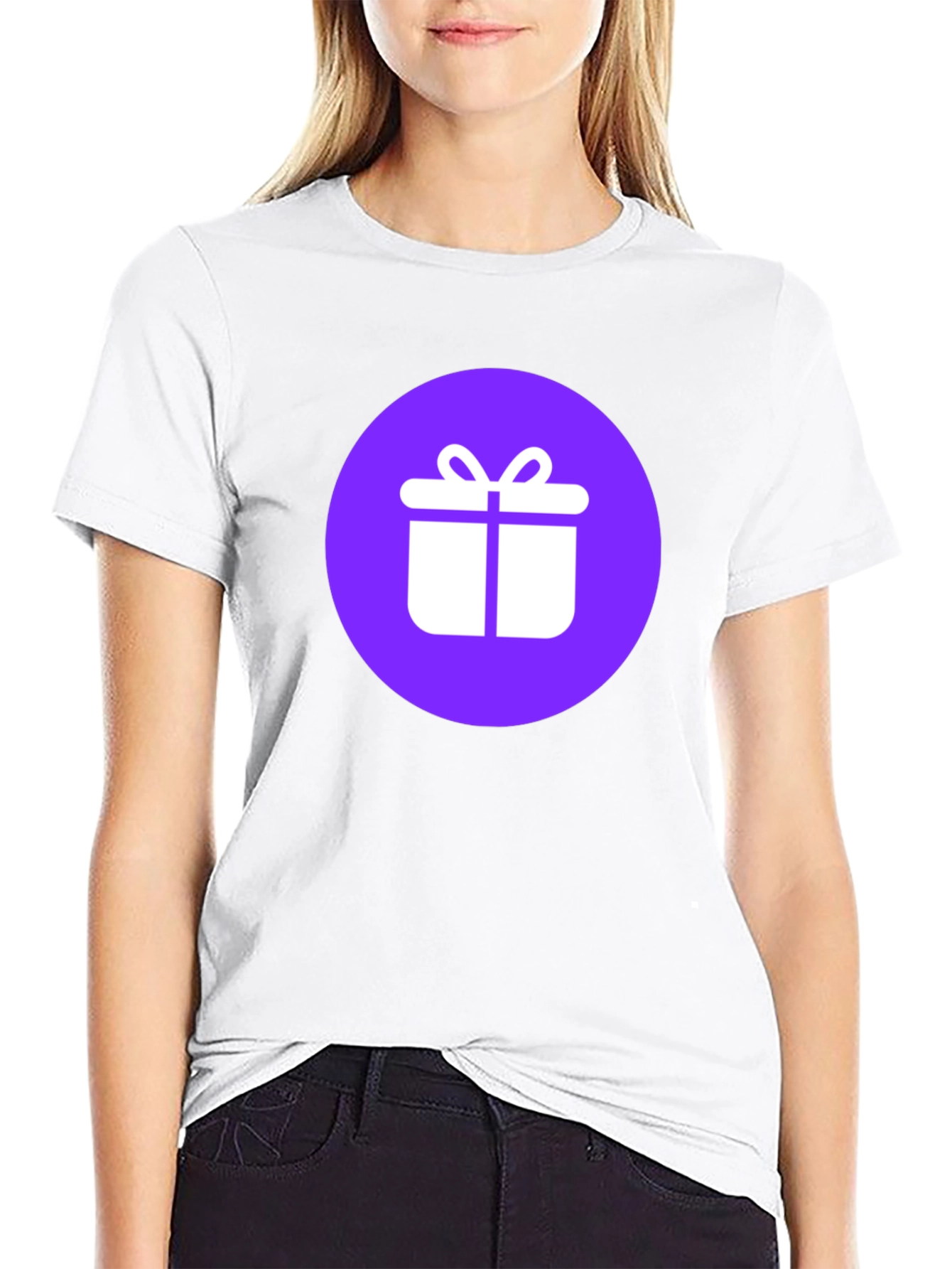 Gift Icon Tee - Black Cotton Blend