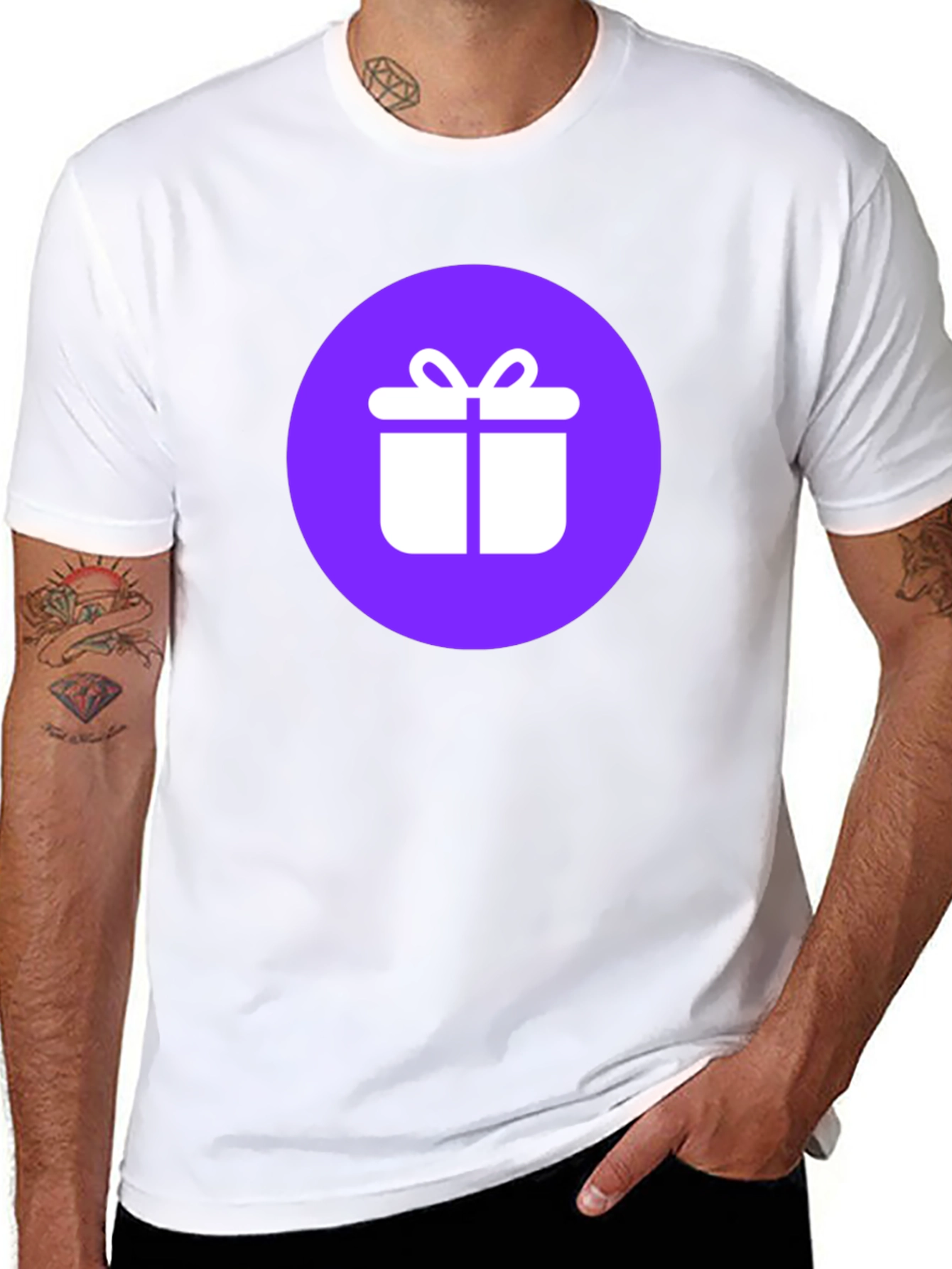 Gift Icon Tee - Black Cotton Blend