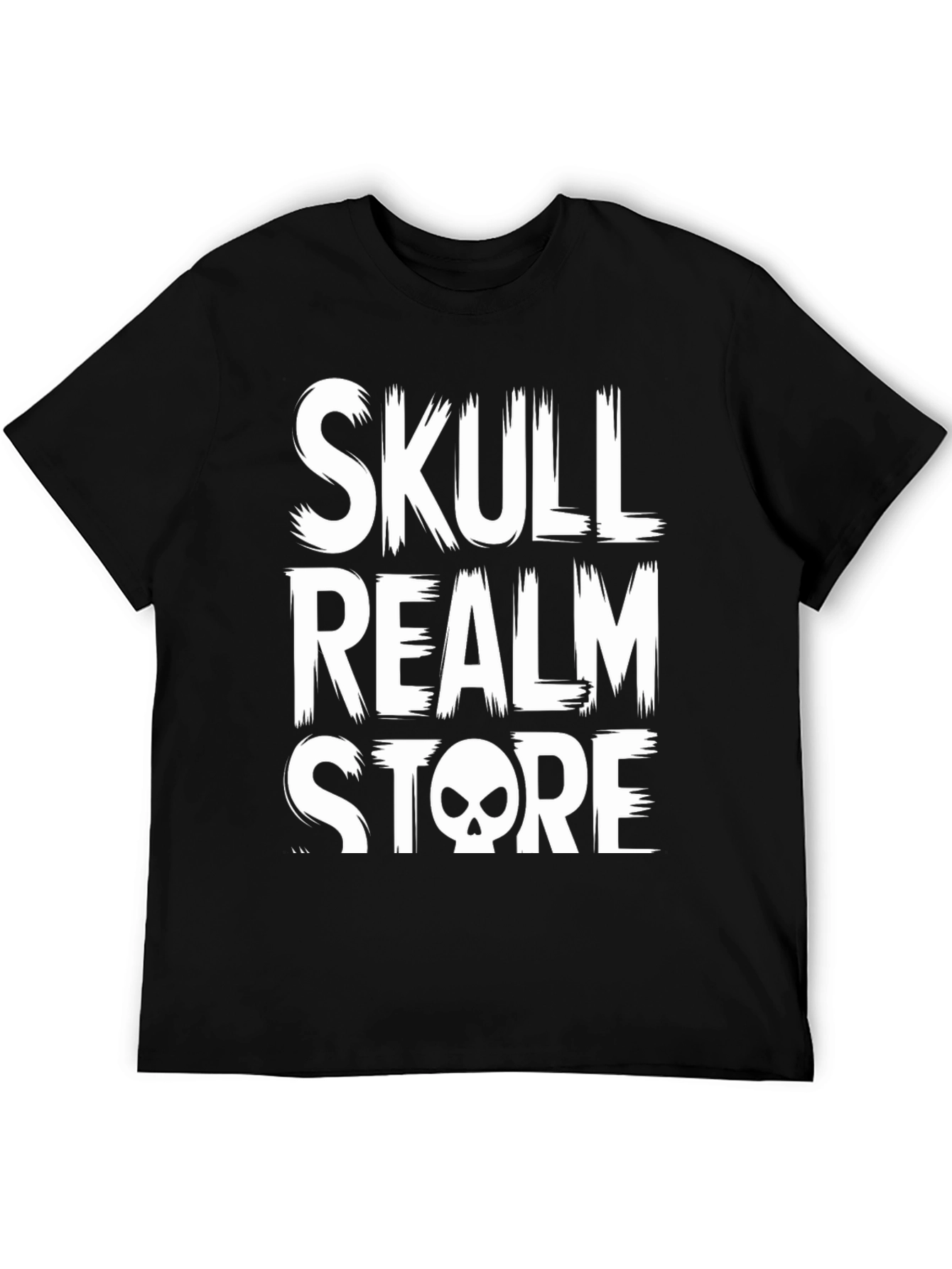 Skull Realm Store Black Graphic Tee