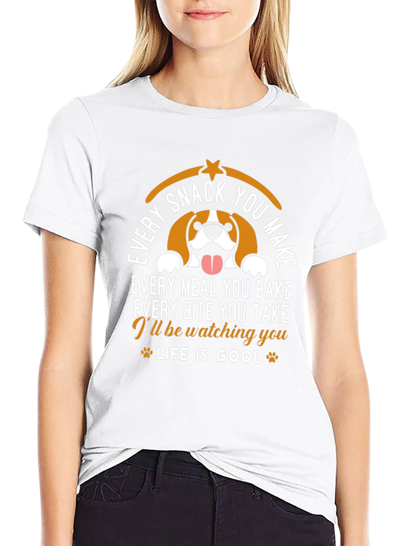 Funny Dog Watching You Graphic T-Shirt