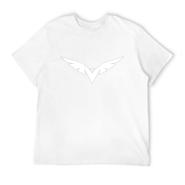 Black Wing Symbol Sweatshirt, Minimal White Flying Emblem Graphic Crewneck, Dark Aesthetic Streetwear Pullover, Bold Geometric Icon Hoodie Alternative