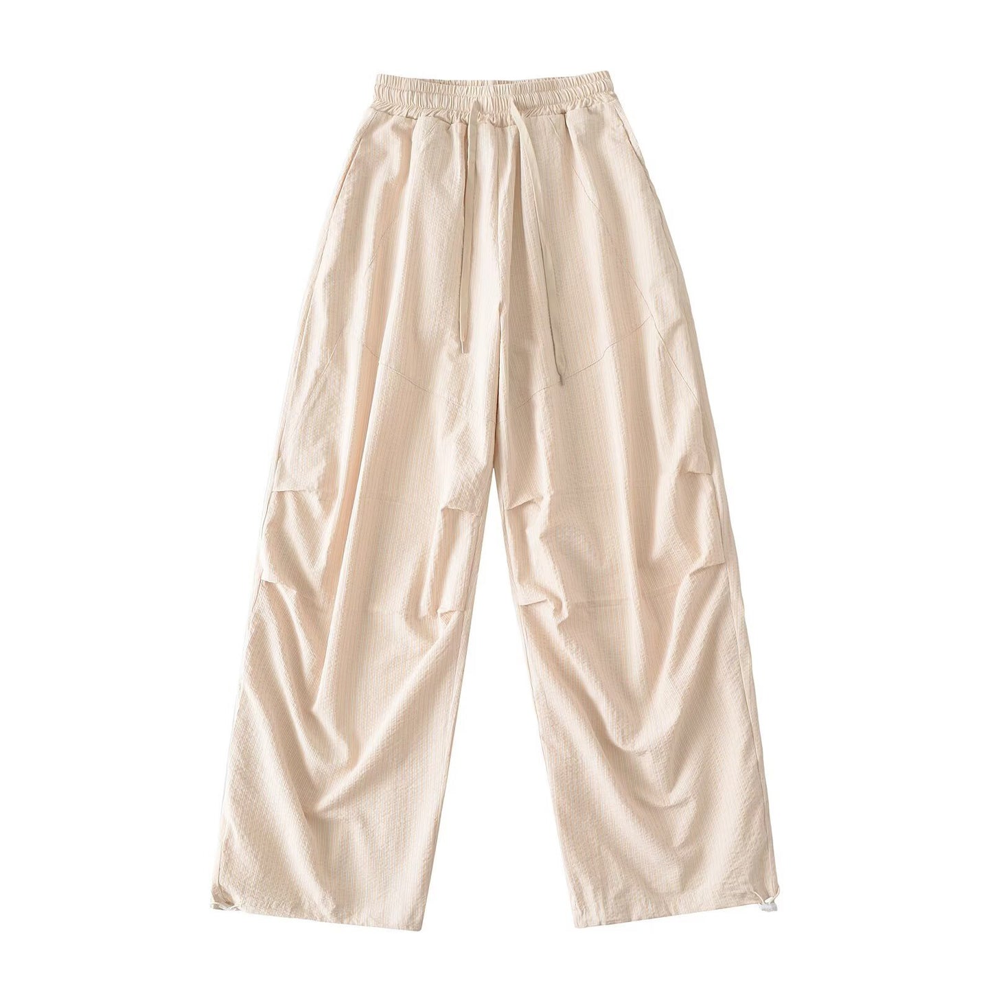 Striped wide leg workwear pants