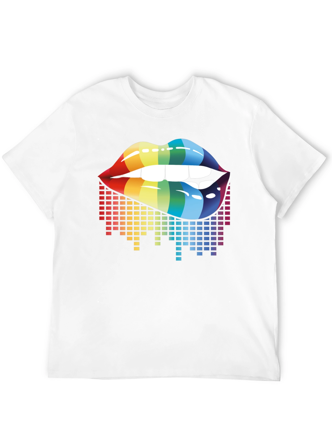 Rainbow Lips Graphic Tee - LGBTQ+ Pride Shirt