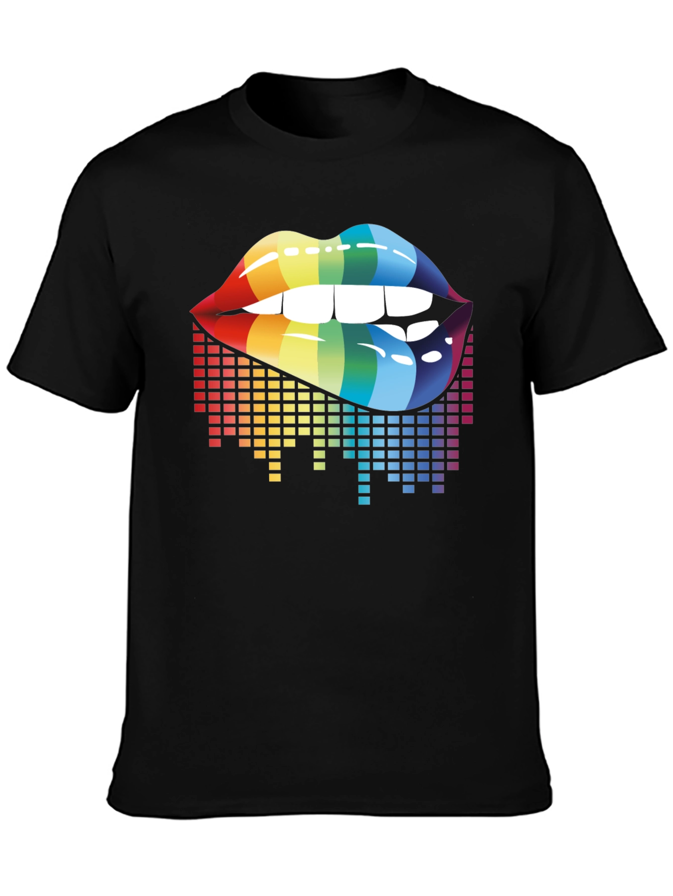 Rainbow Lips Graphic Tee - LGBTQ+ Pride Shirt
